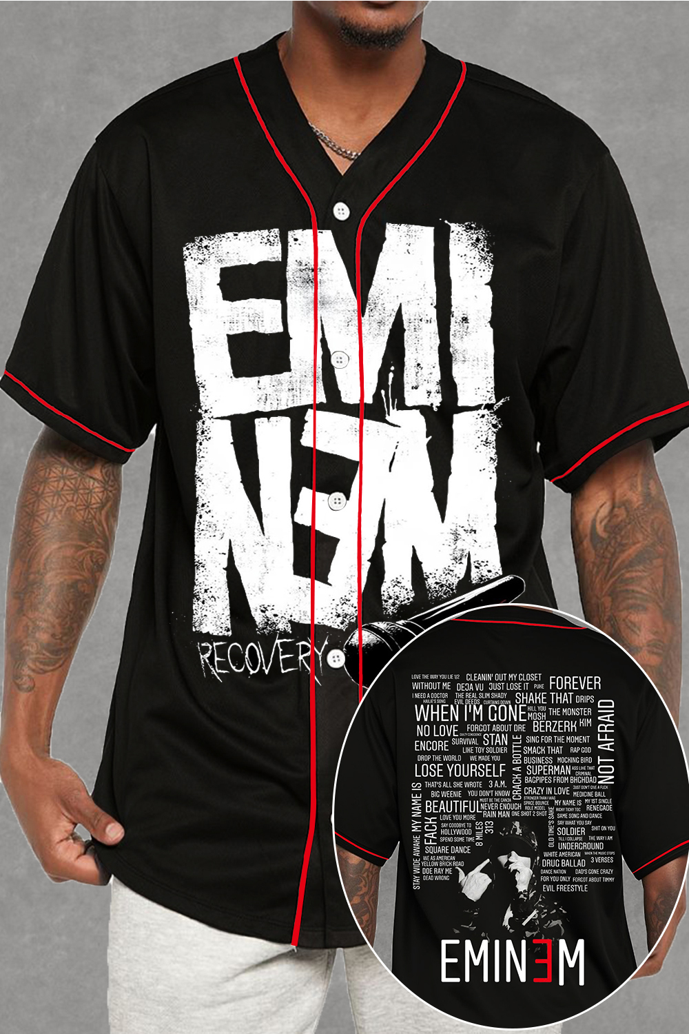 EMINEM poster Baseball Jersey