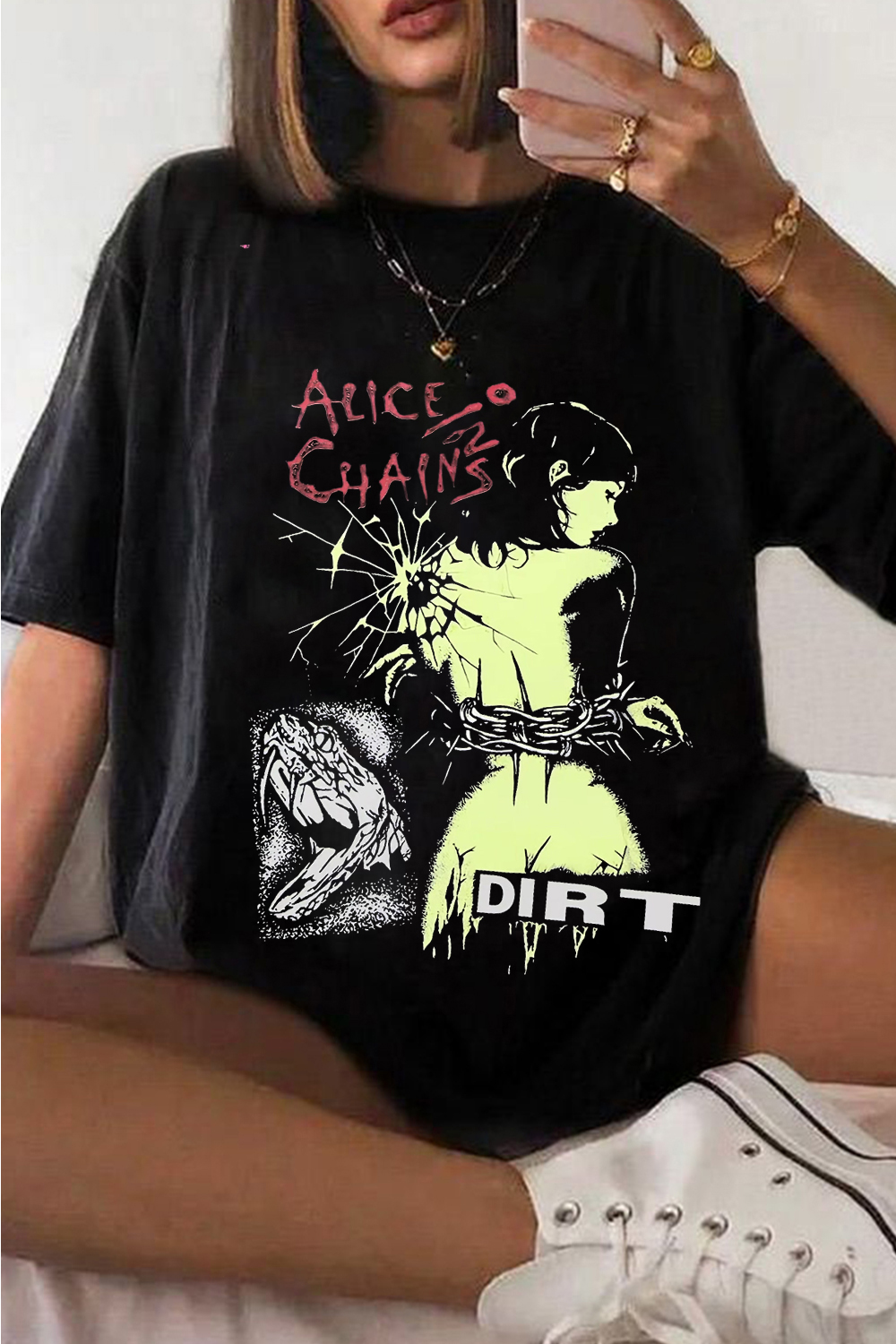 aliceinchains round neck t-shirt