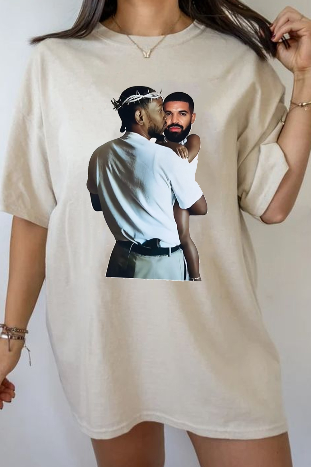 Kendrick Lamar Holding Baby Drake T-Shirt