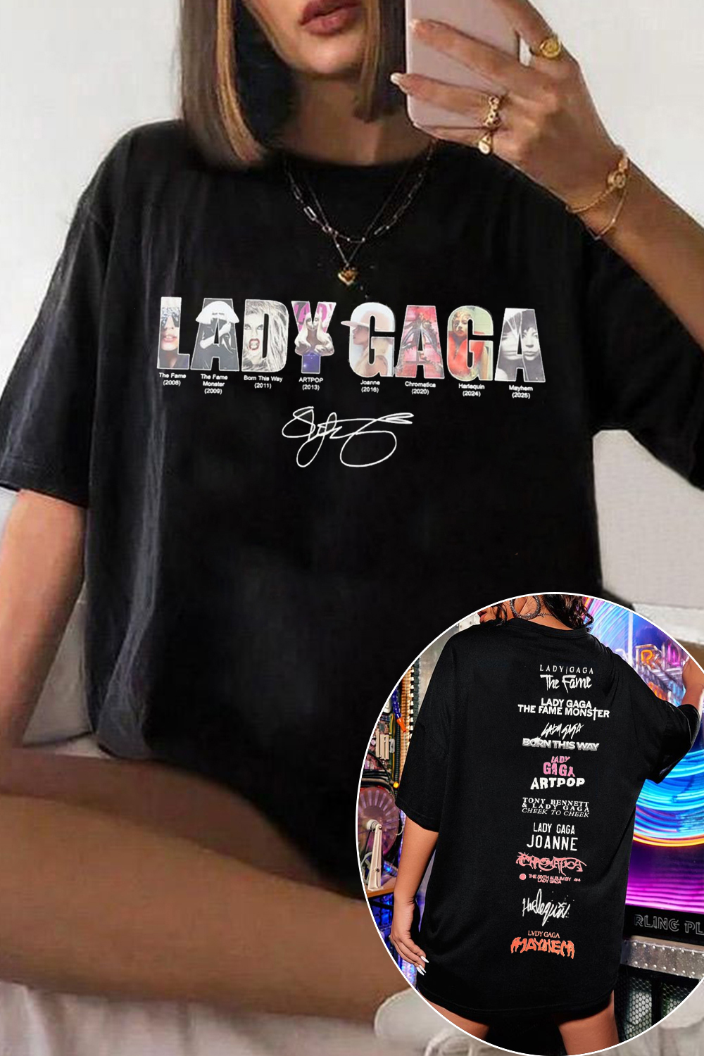 ladygaga 2 Harlequin album  T-SHIRT