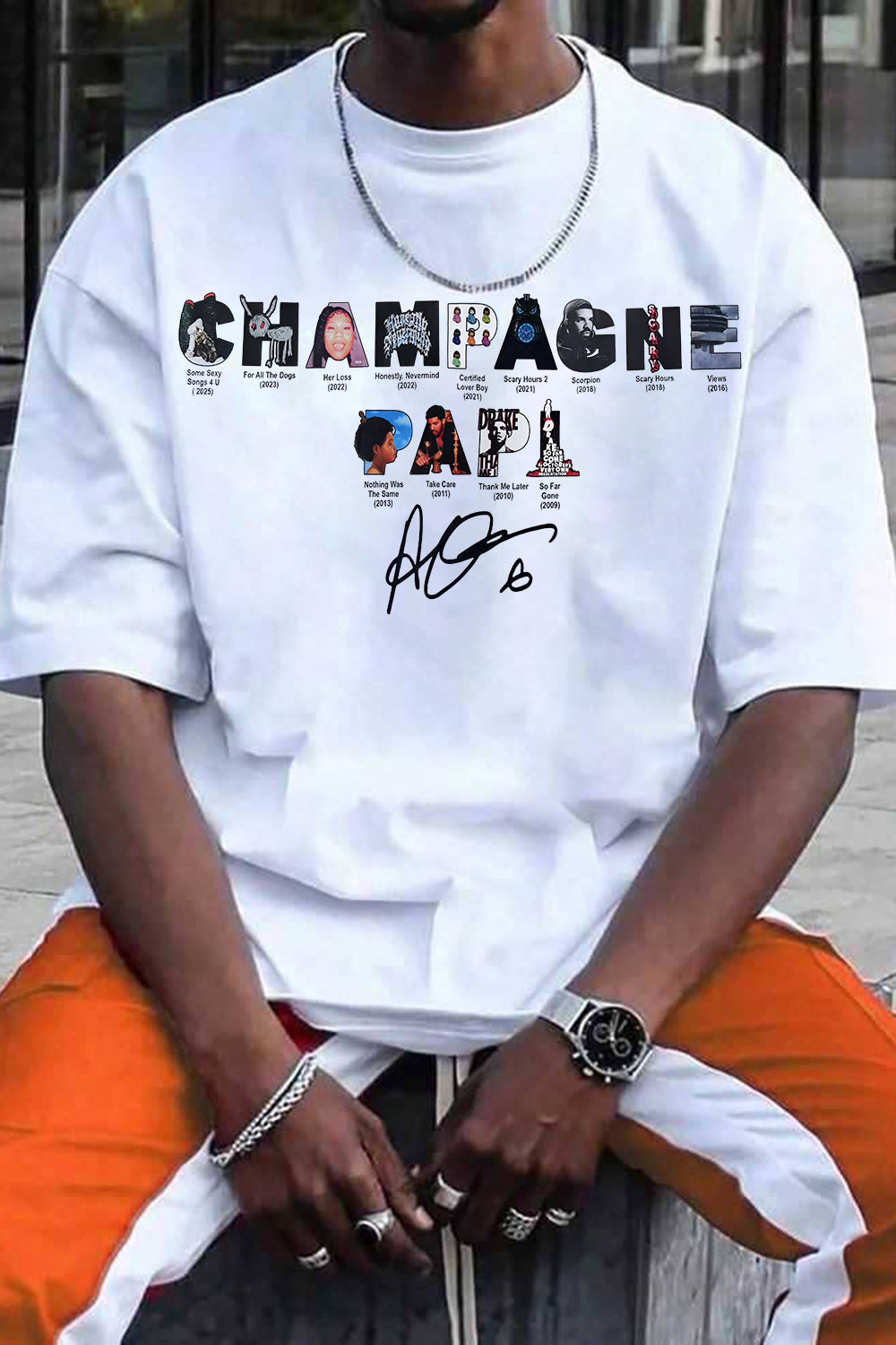 Drake Champagne Papi Album Tee For Men