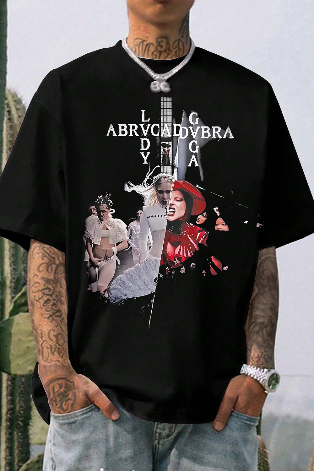 Lady Gaga Abracadabra Album Tee For Men