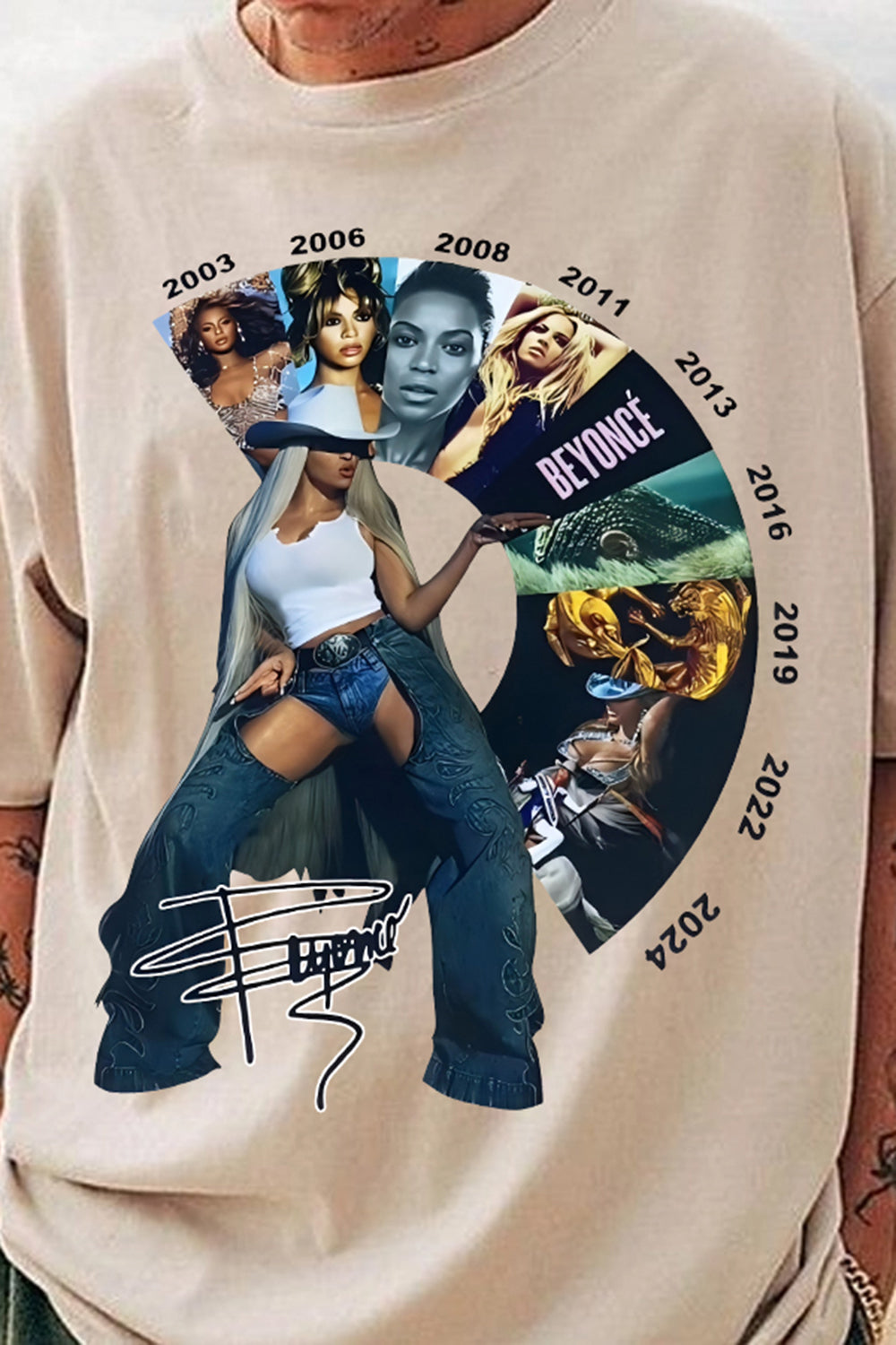 Beyonc�� Carter Cowboy Tour Album Tee For Men