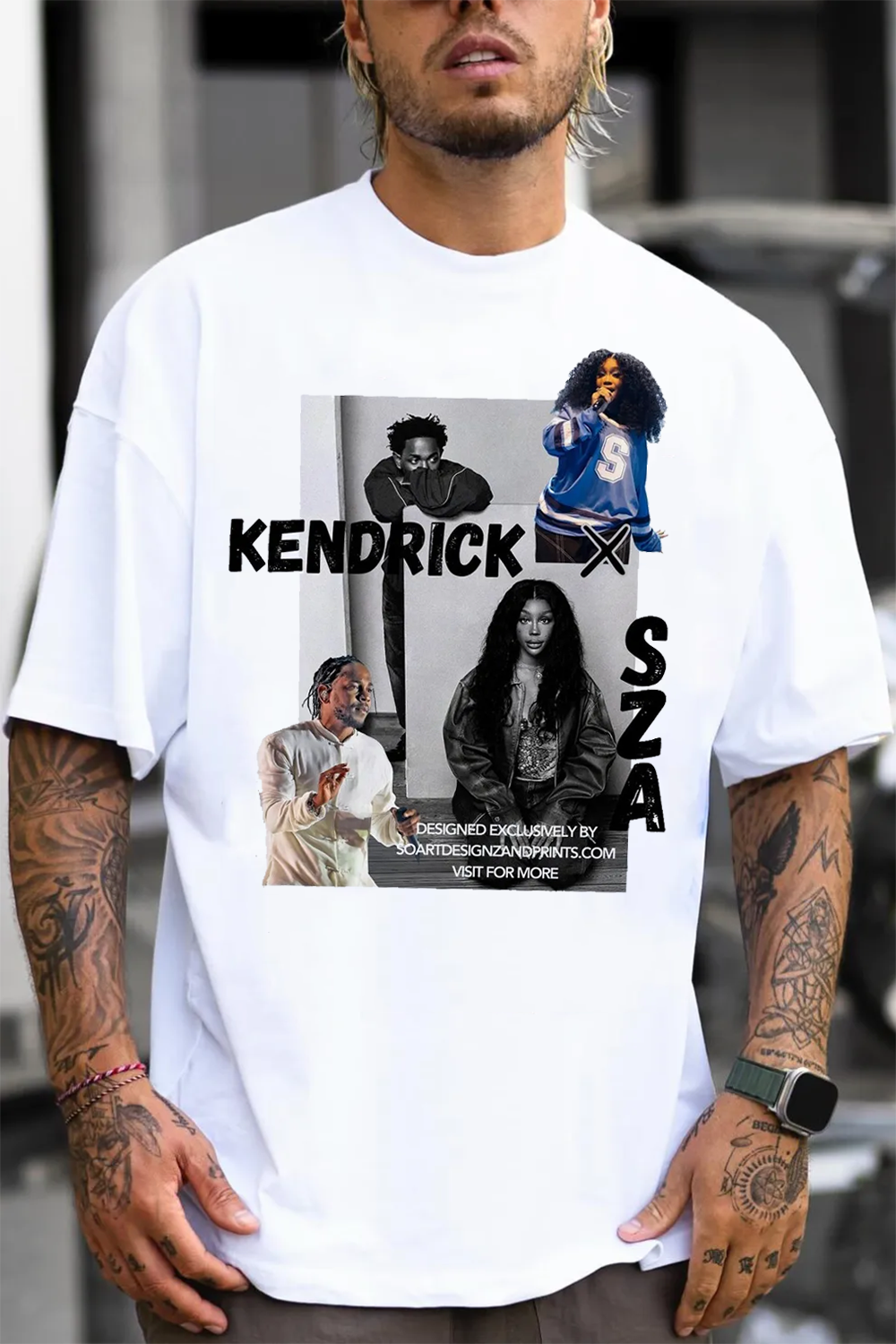 Letter KENDRICK SZA Graphic T-Shirt Tee for Men