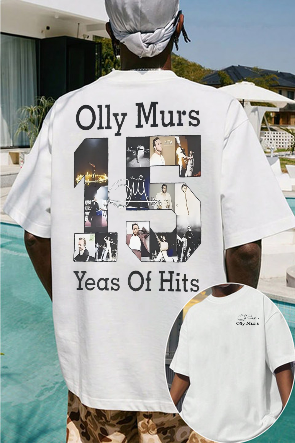 Olly Murs 15 Year of Hits Tee For Men