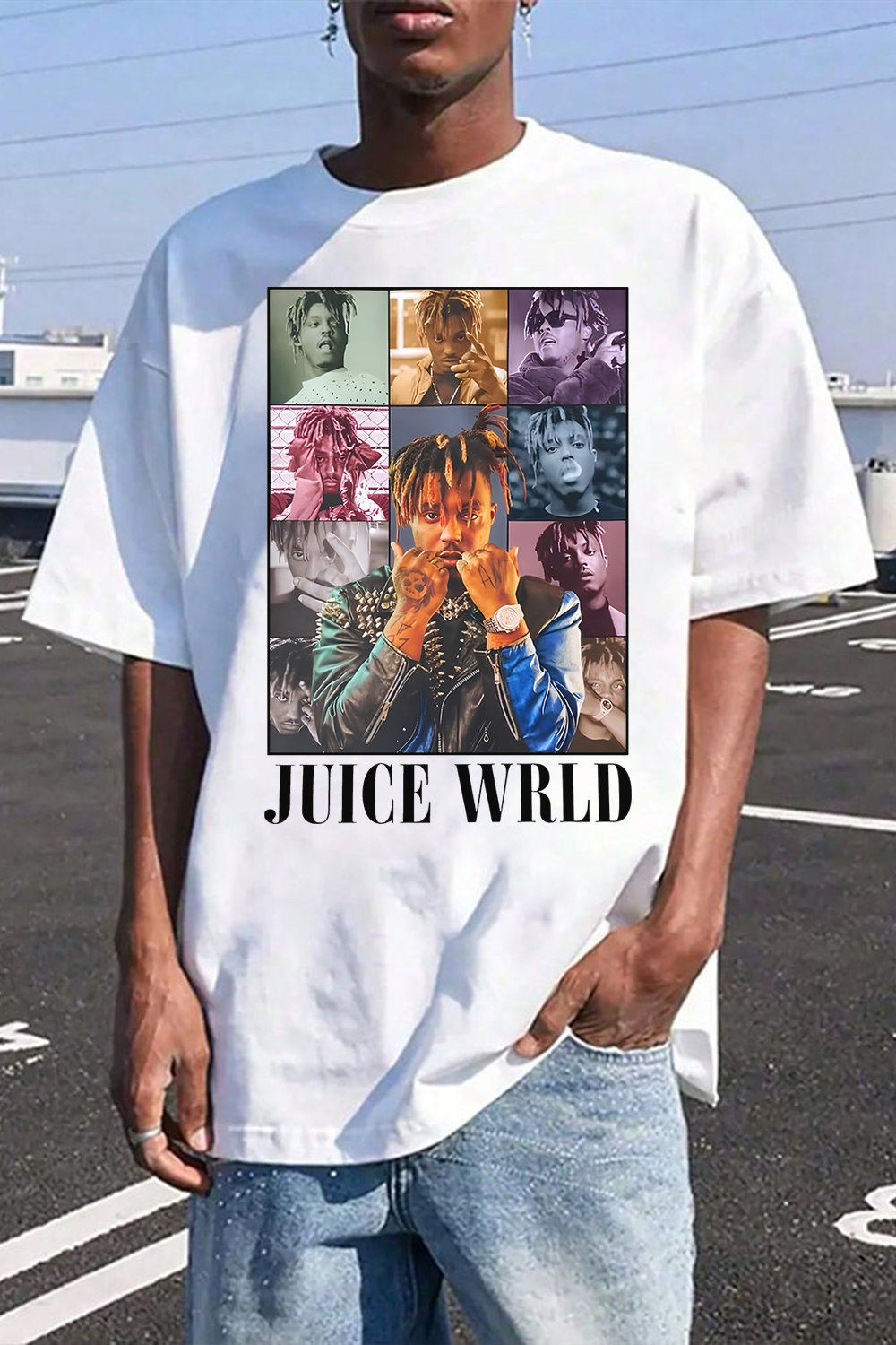 Juice Wrld  Portrait  Tee For Men