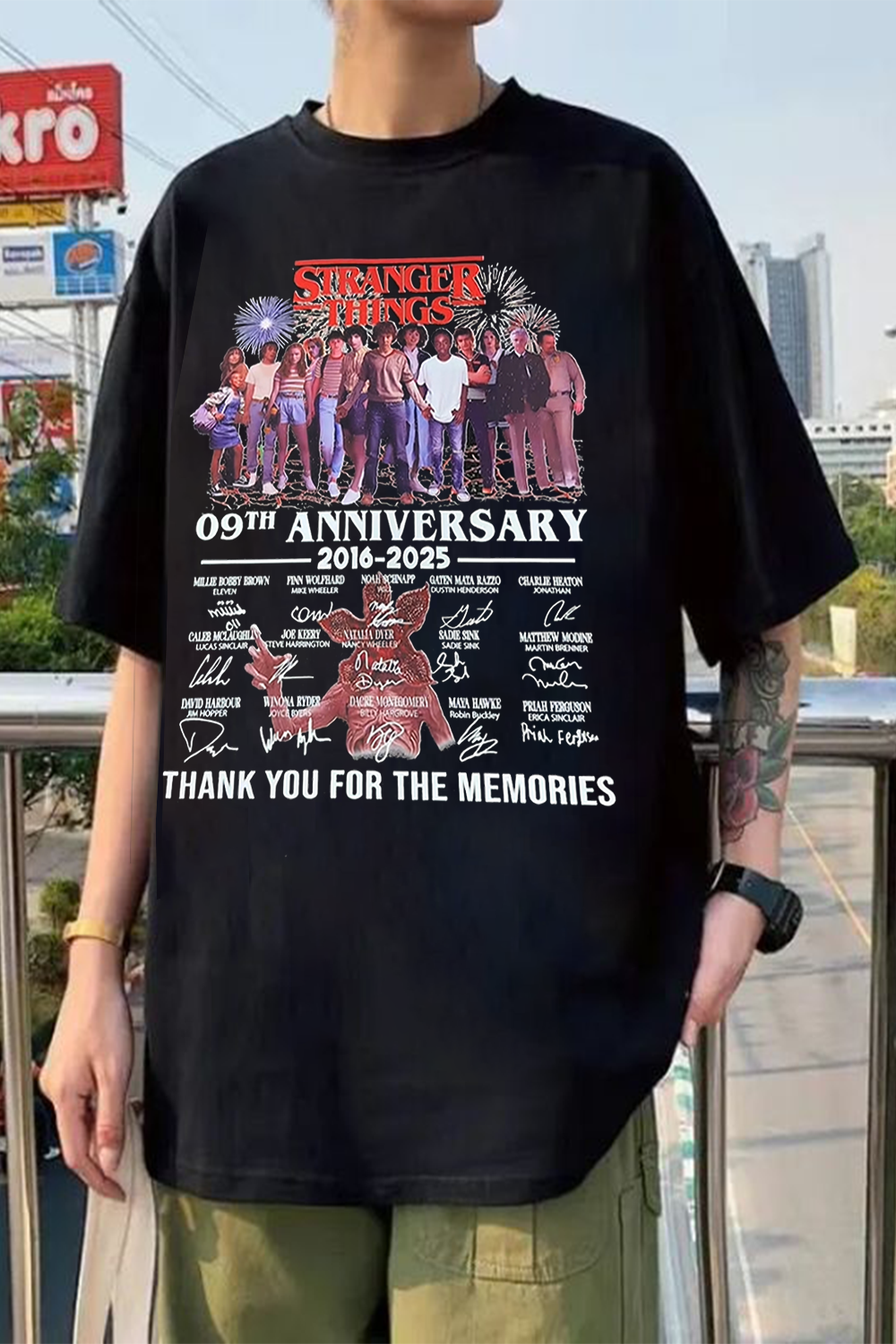 09th Anniversary 2016-2025 Strangers Things T-shirt
