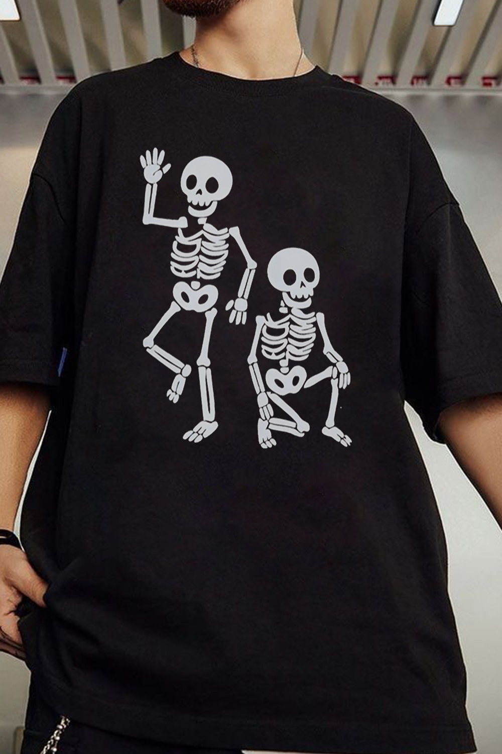 Subtle skeletons shirt for Halloween 2025