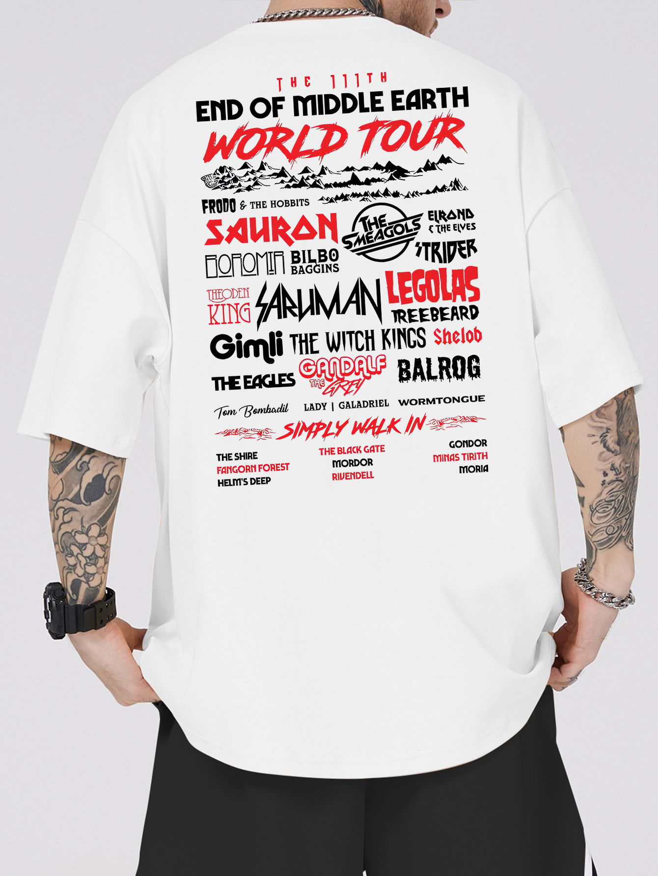 LOTR End of Middle Earth Back Side Shirt