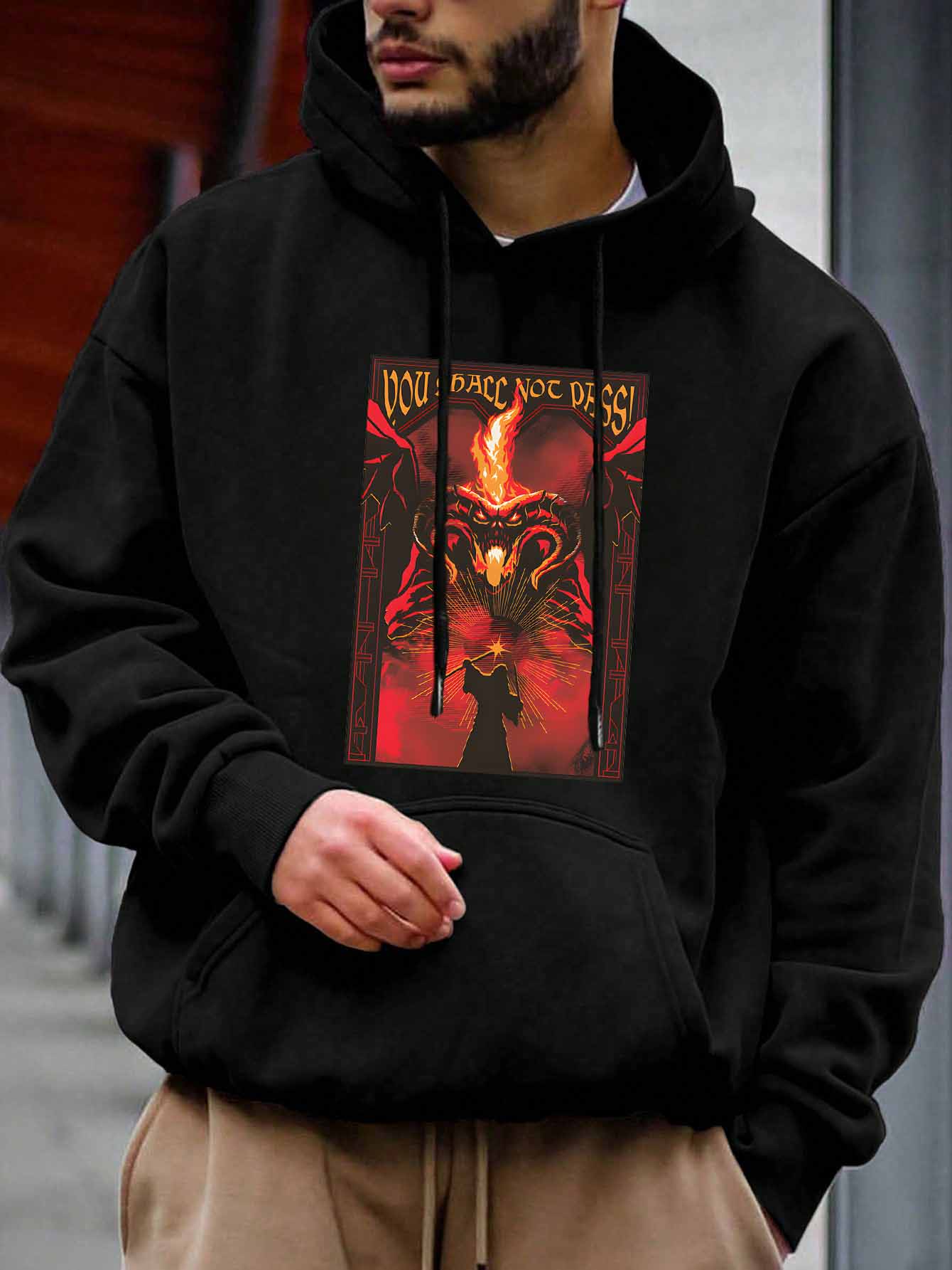 Fire and shadow clash LOTR Tee For men