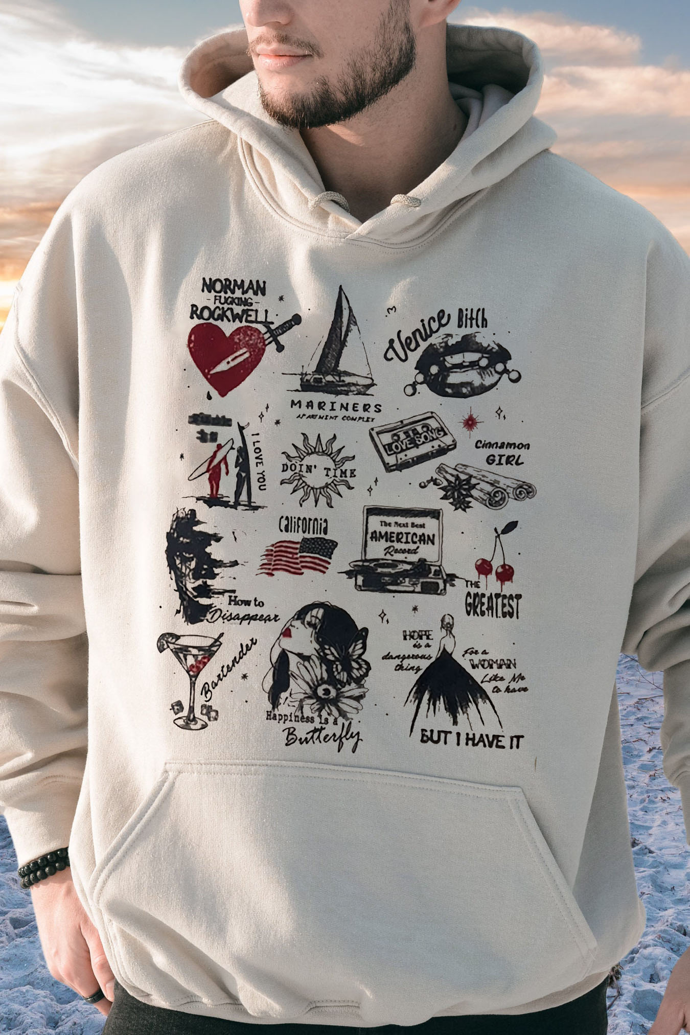 Lana Del Rey NFR album Versions Men Hoodie