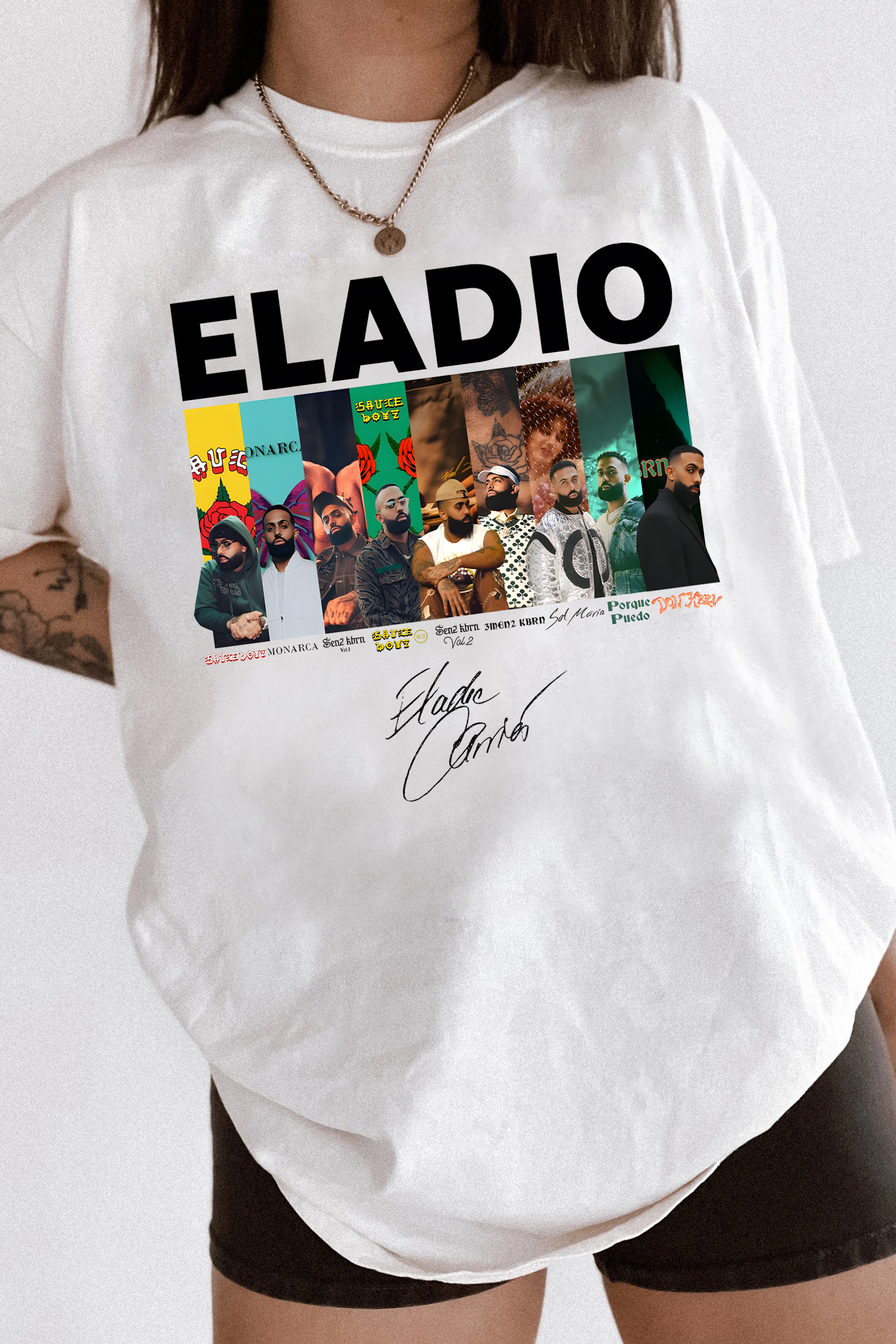 Graphic Album Eladio Shirt, Eladio Carrión T-Shirt For Women
