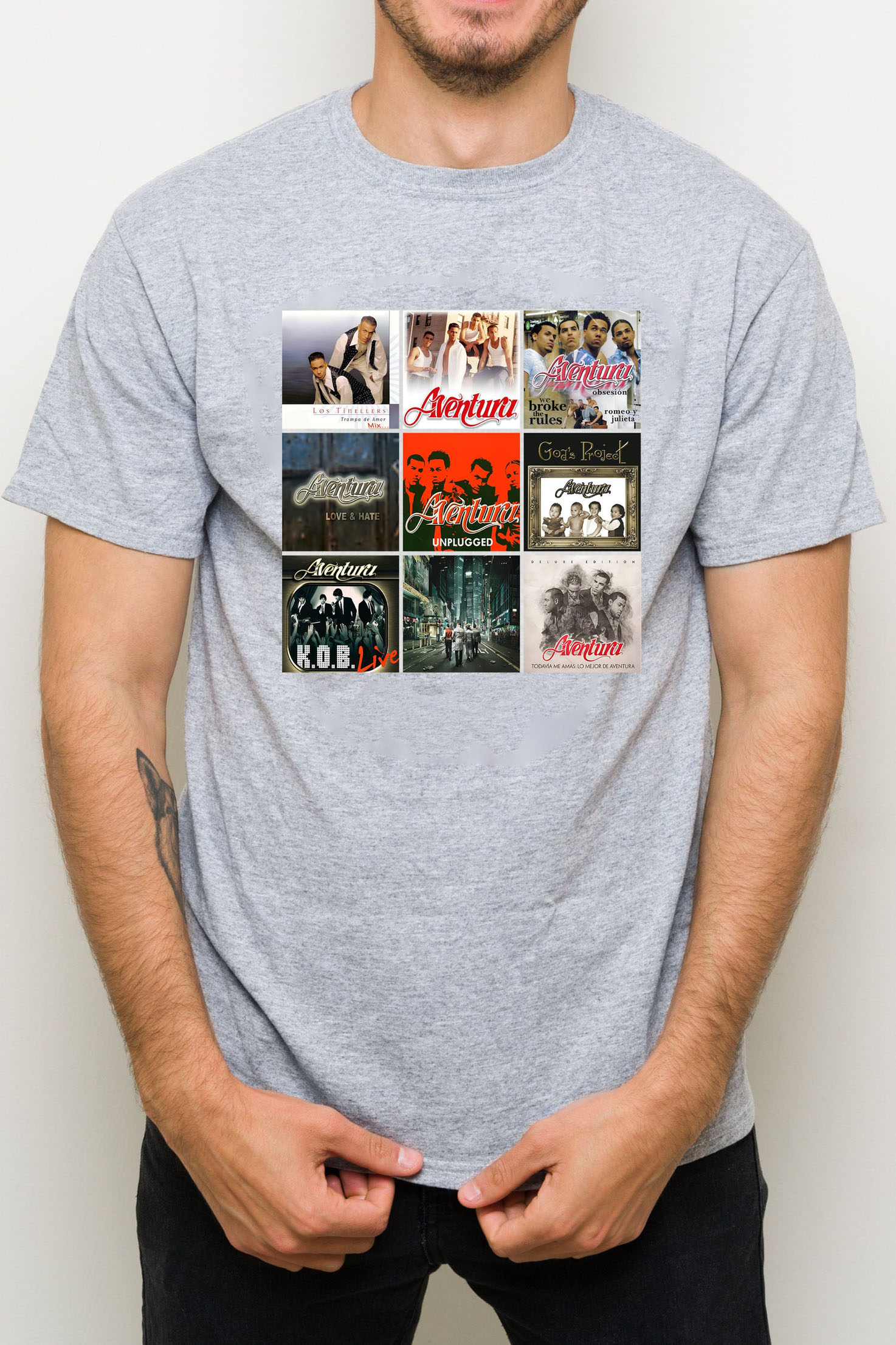 Aventura all album t-shirts