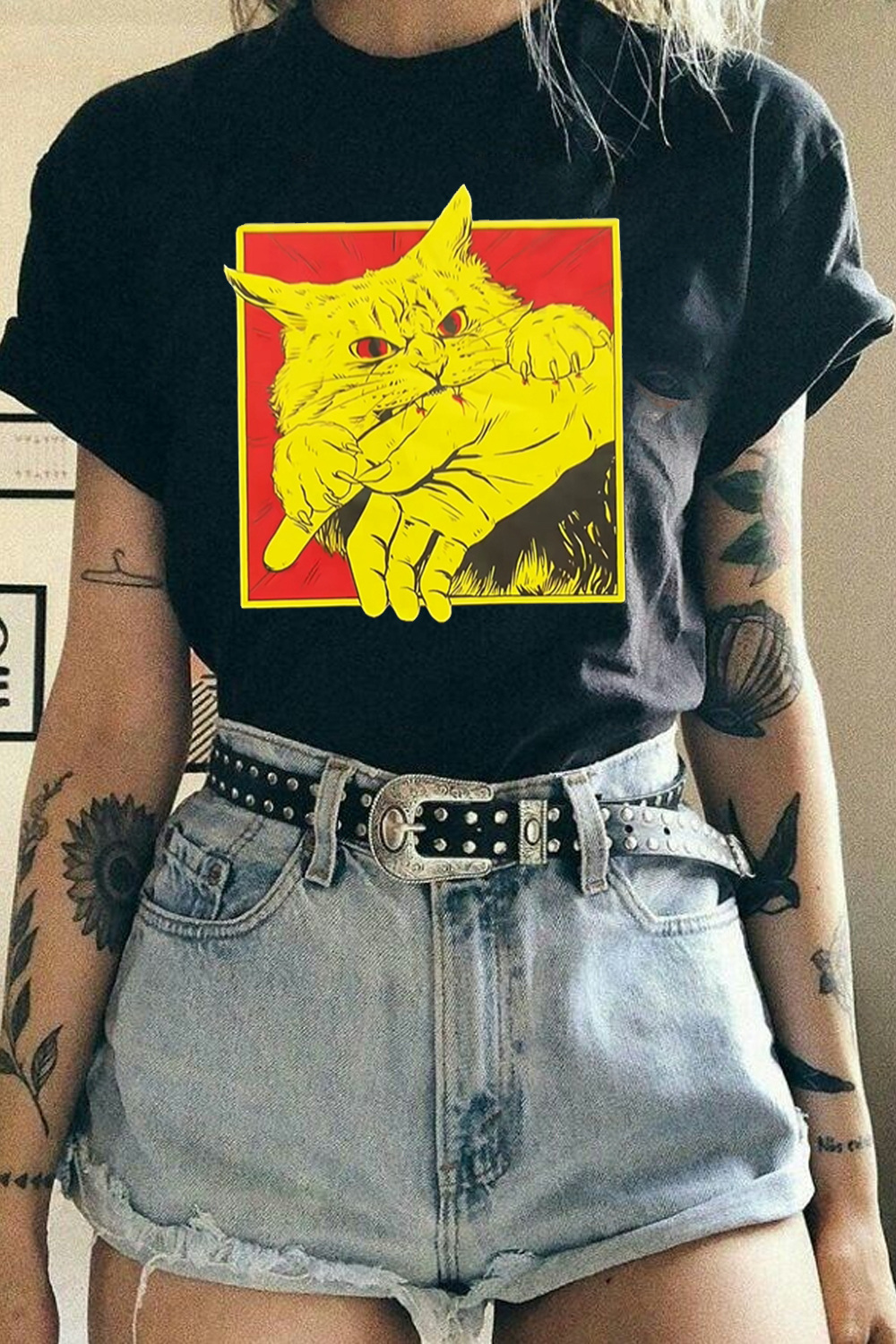 Cat Bite Anime Tshirt