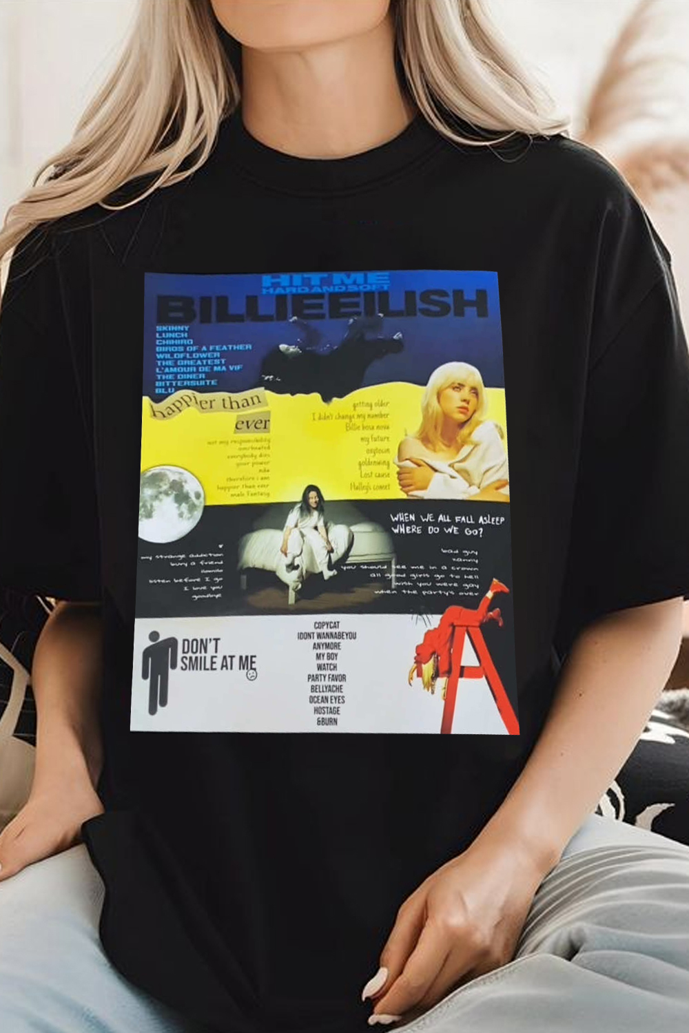 billieeilish album ladies t-shirt