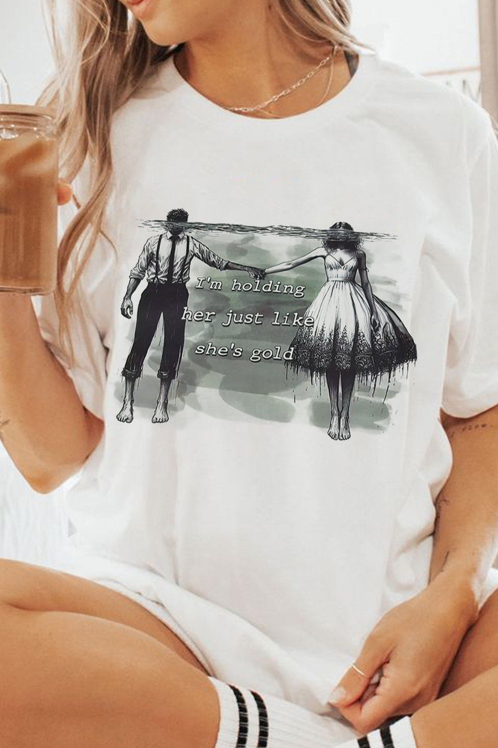 new national anthem piercetheveil Print Short Sleeve T-Shirt