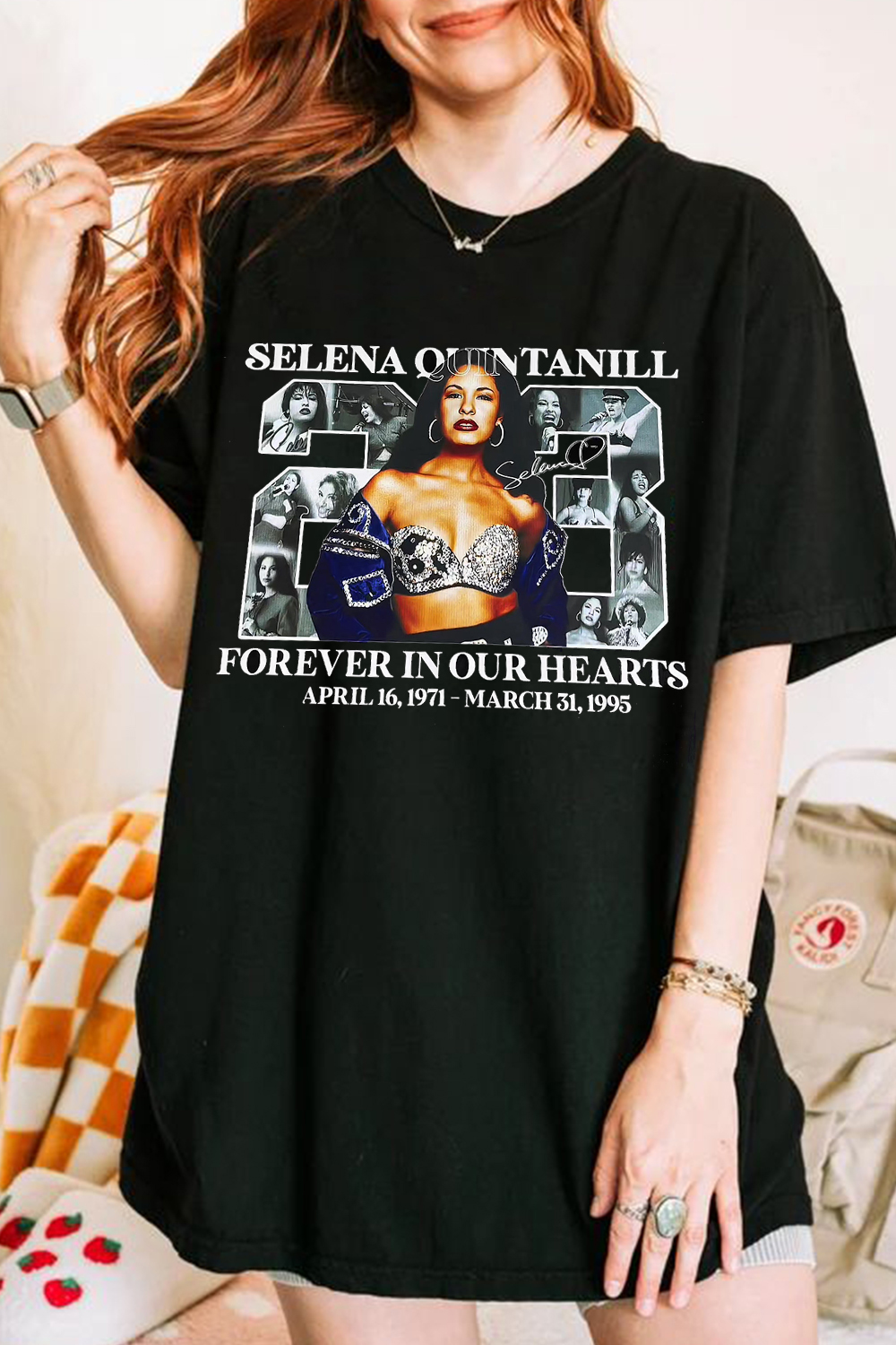 selena Print Short Sleeve T-Shirt