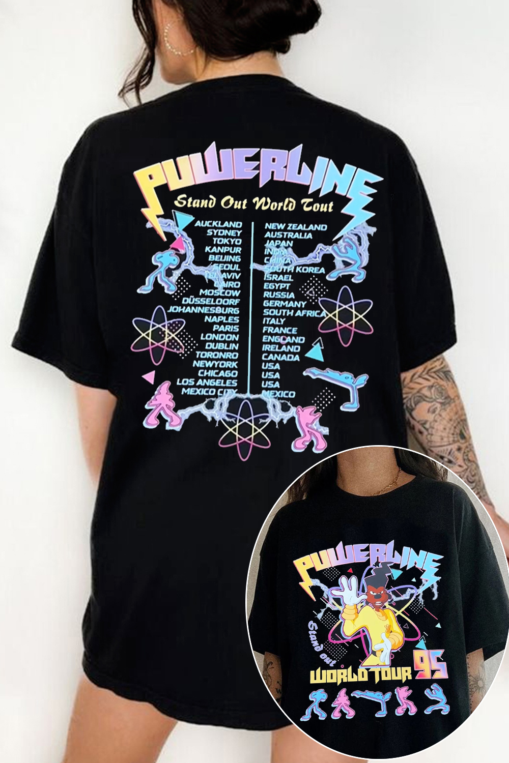 Powerline double-sided printed Tee