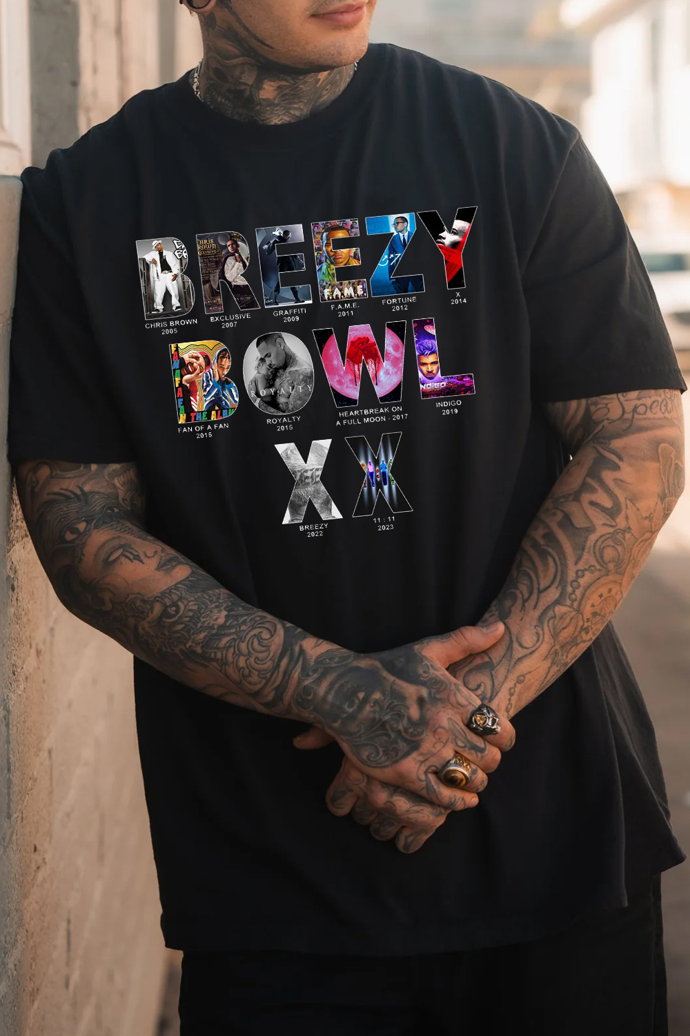 Breeze poster letter album print T-shirt