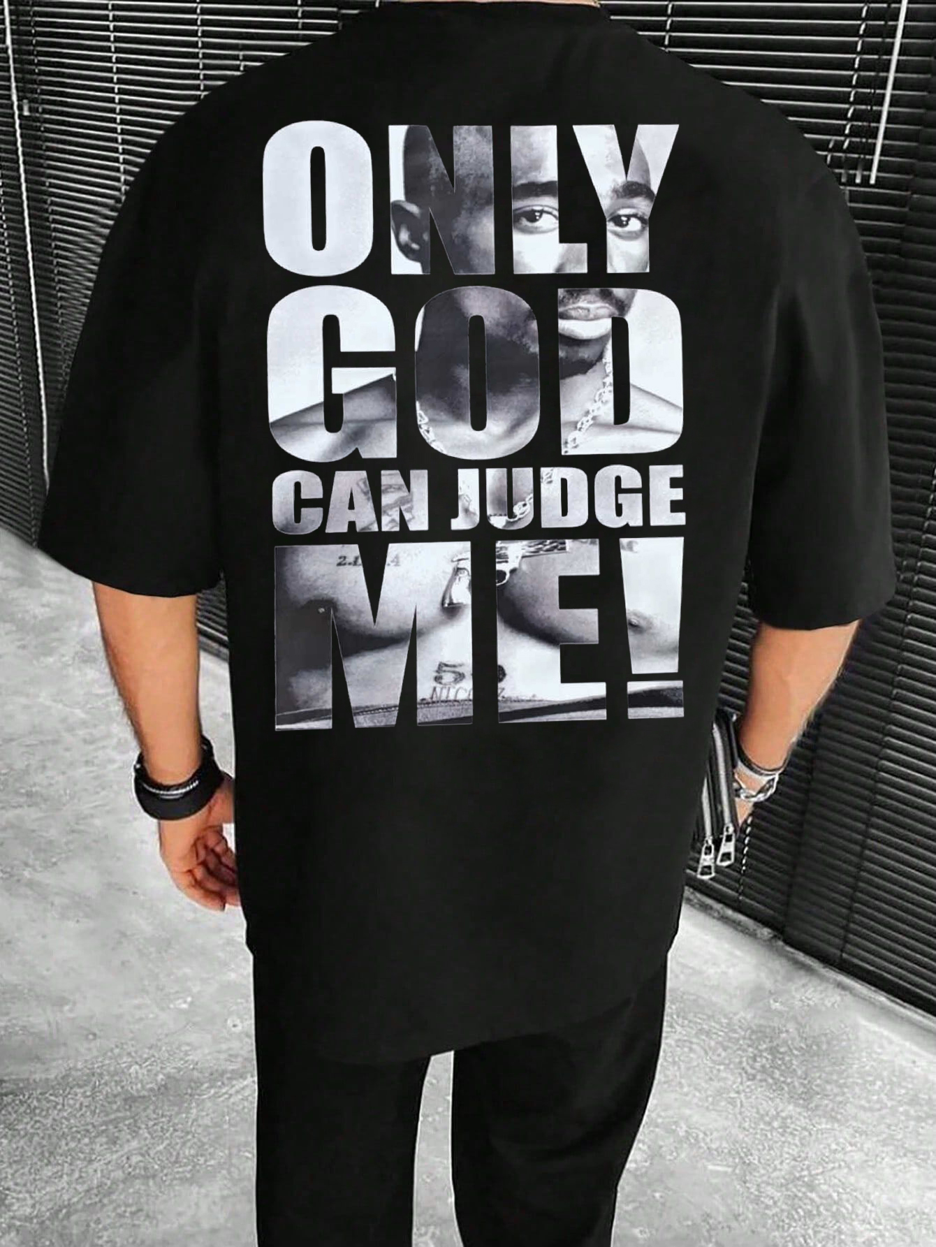 Only God Can Judge Me 2 PAC king Back Side T-shirt