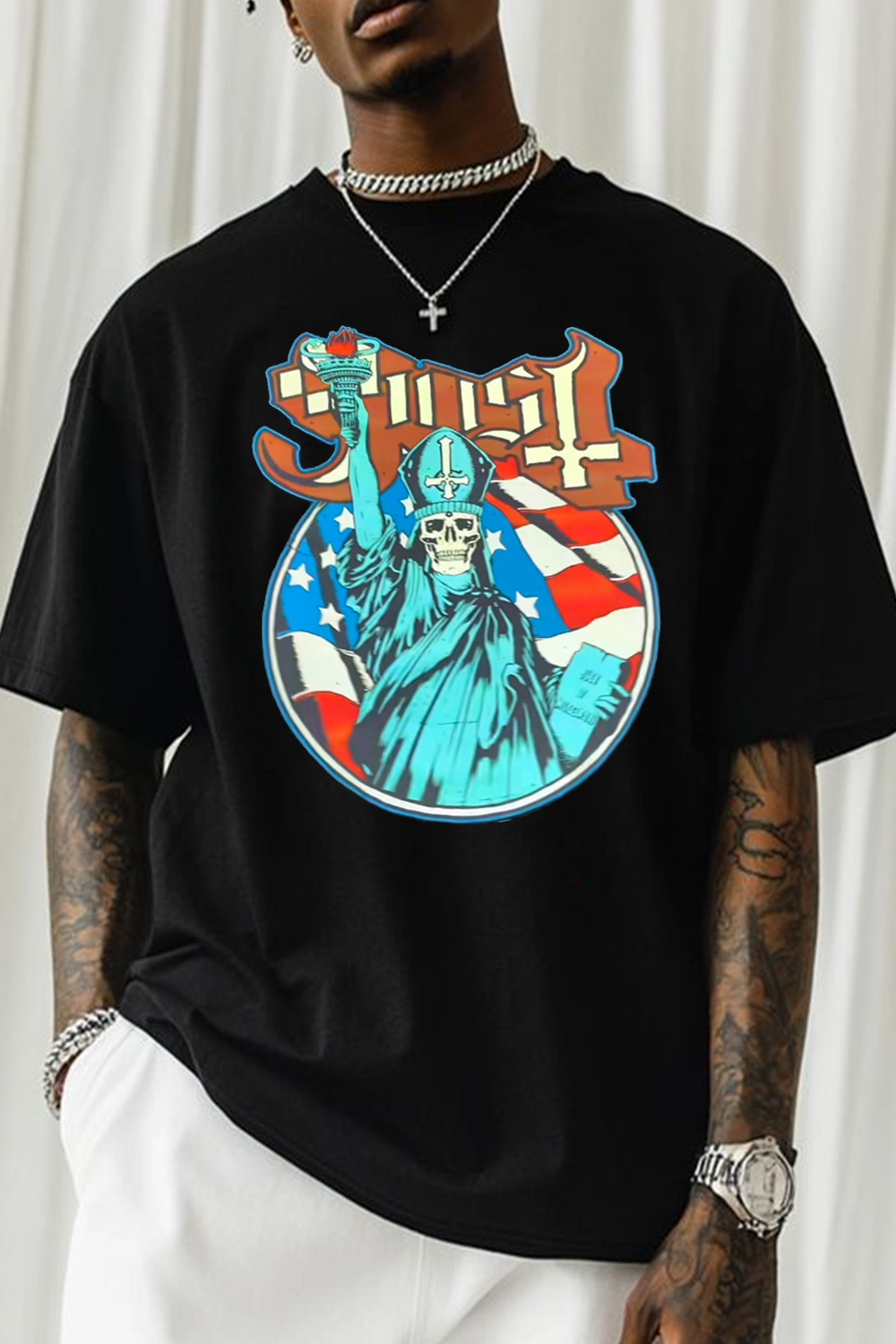 AMERICAN FLAG GHOST T-shirt