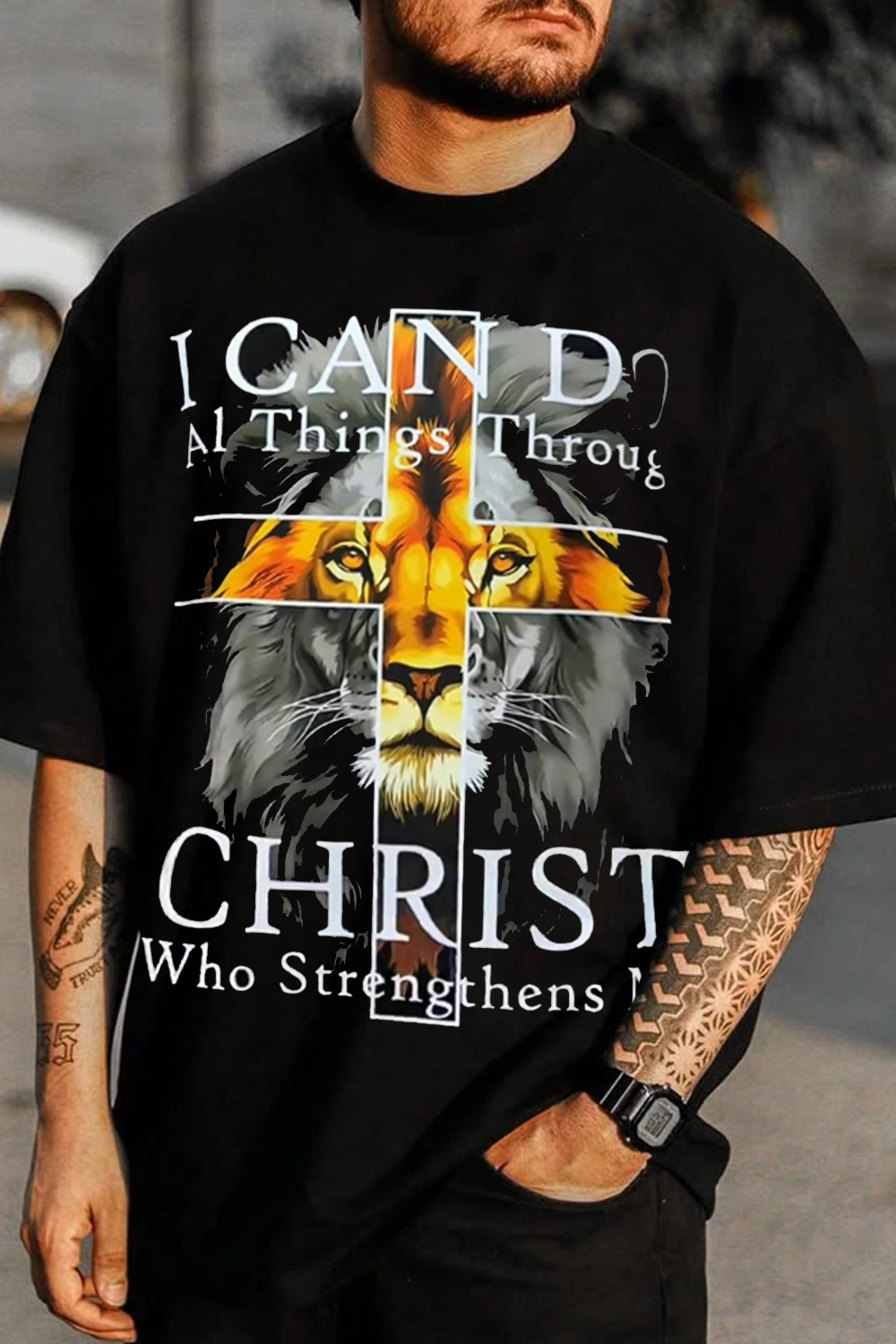 Lion Cross Short Sleeve T-Shirt
