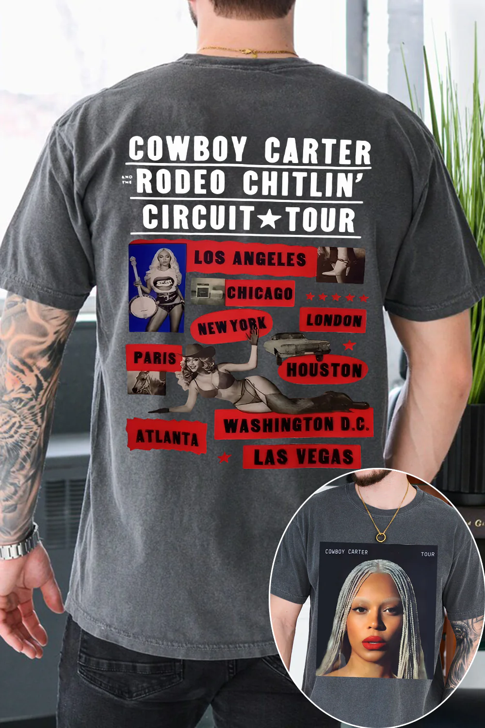 Beyonc   Cowboy Carter Tour Tee For Men