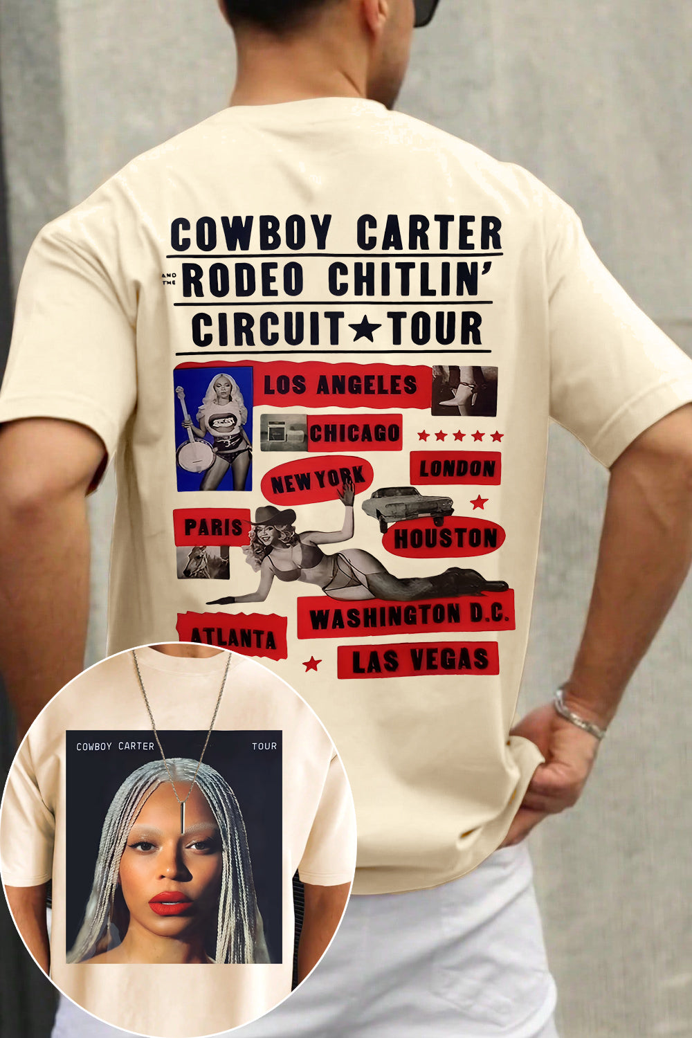 Beyonc  Cowboy Carter Tour Tee For Men