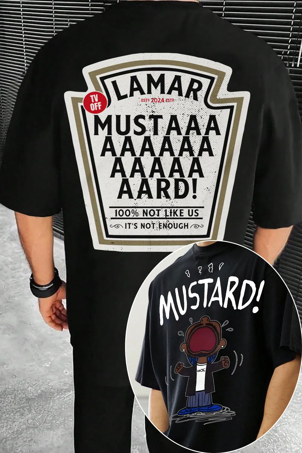 Kendrick Lamar GNX Mustard 2 Sides Tee For Men