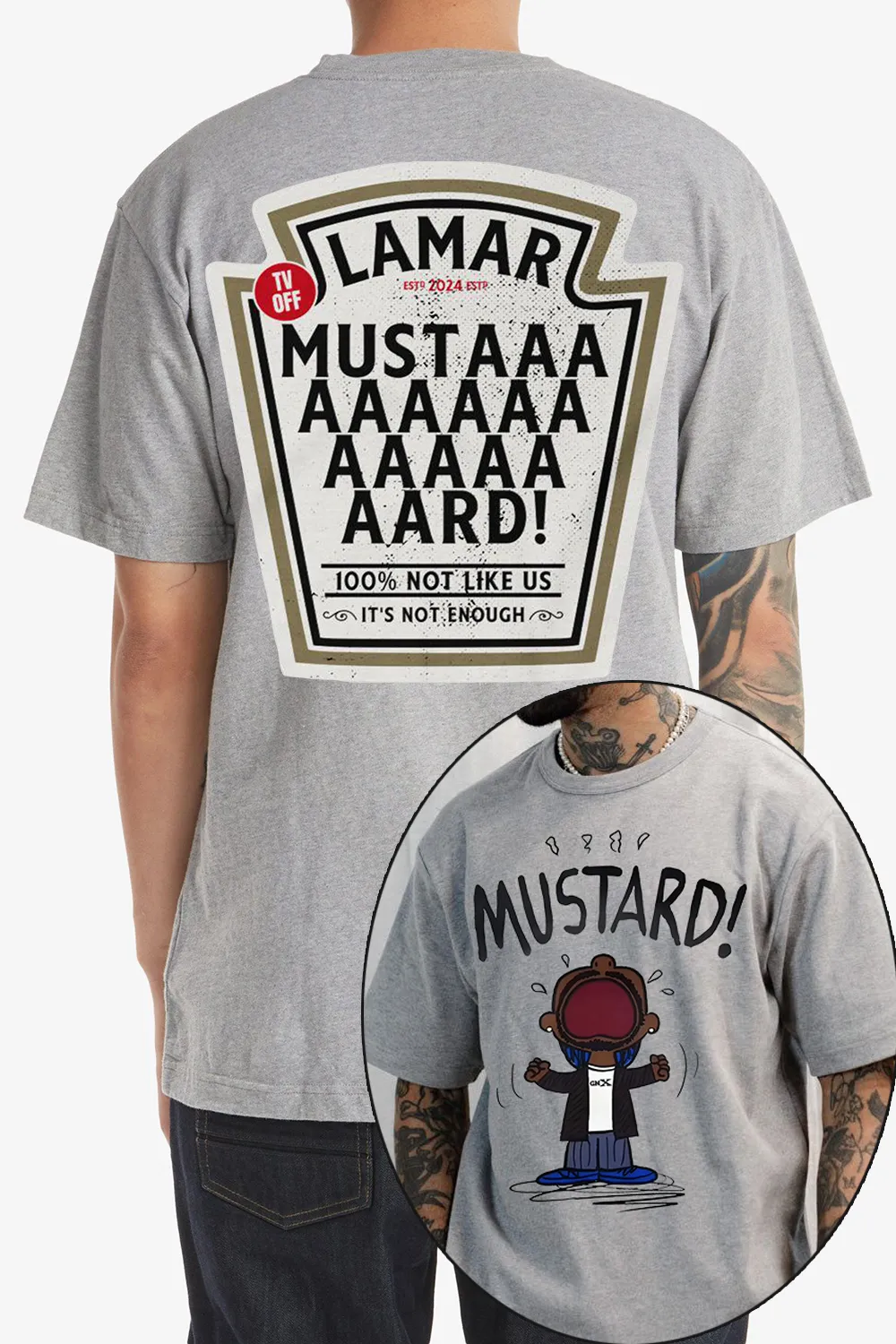 Kendrick Lamar GNX Mustard 2 Sides Tee For Men