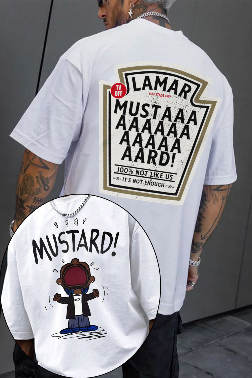 Kendrick Lamar GNX Mustard 2 Sides Tee For Men