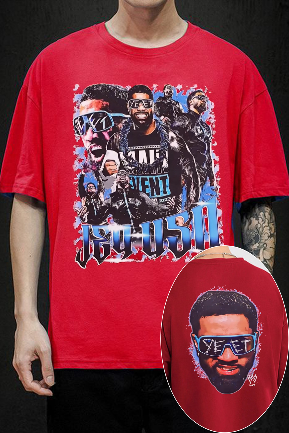 Jey Us0 Portrait Oversized 2 Side Shirts