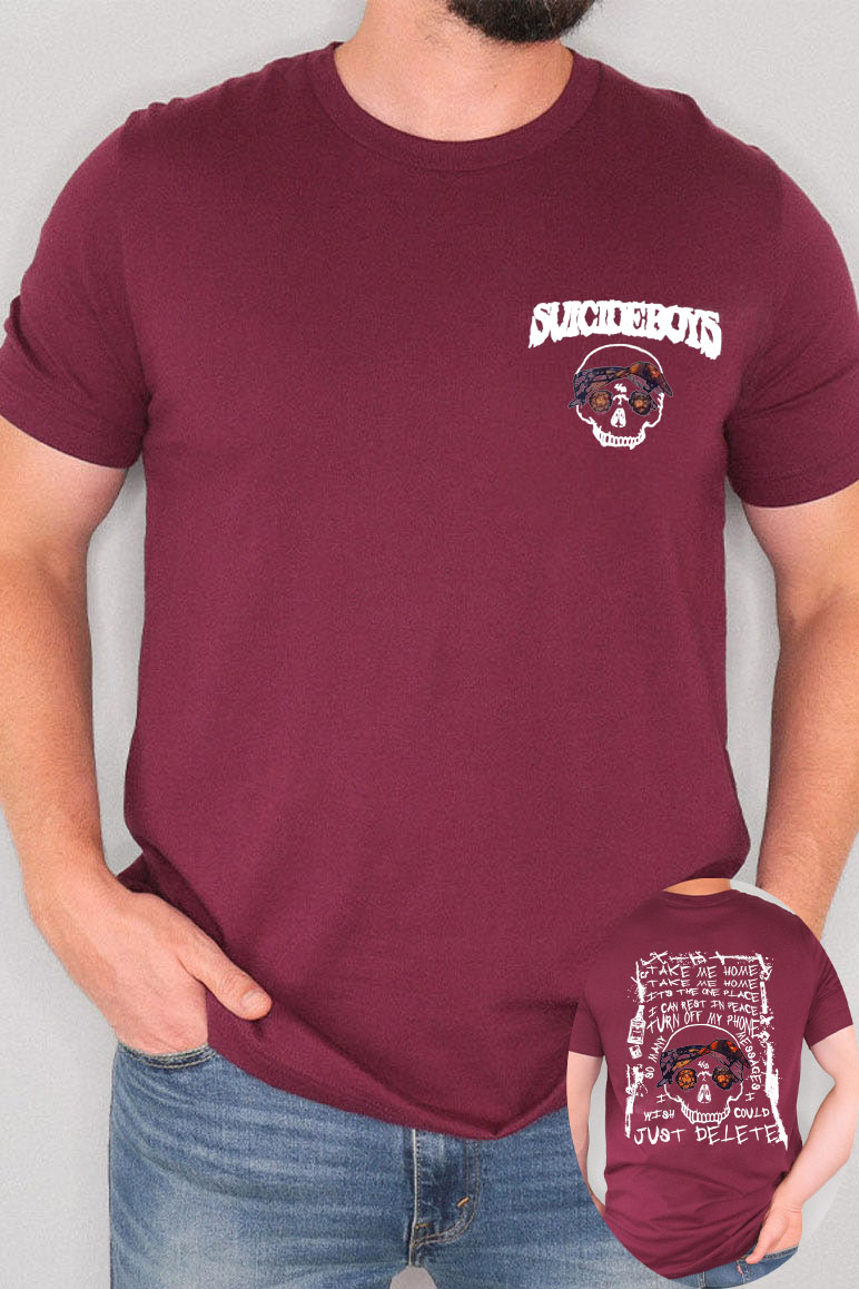 $uicideboy$Double-sided printed men's short-sleeved T-shirt