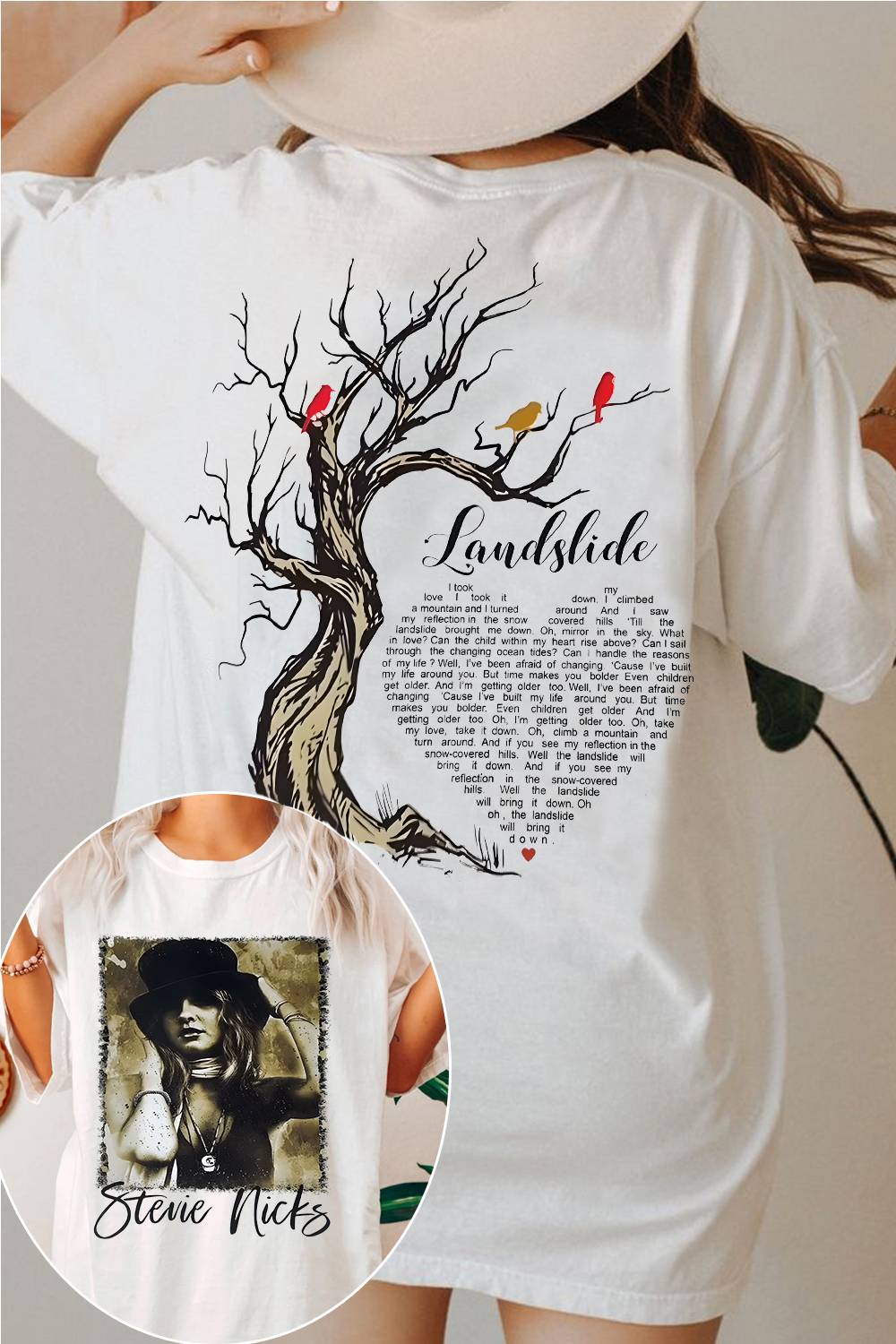 Stevie Nicks lyrics printed T-shirt