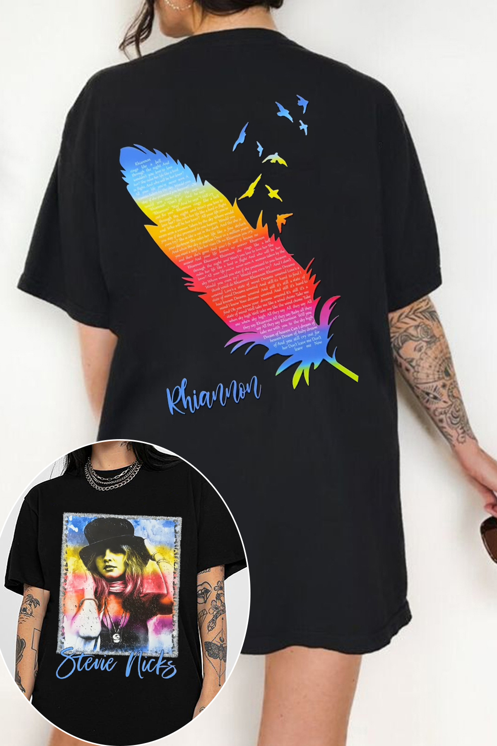 Stevie Nicks double-sided printed T-shirt