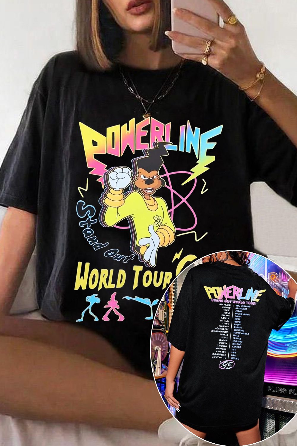 Powerline double-sided printed T-shirt