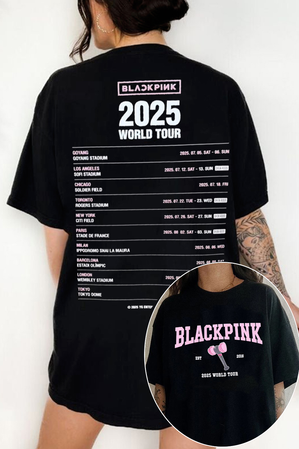 blackpink2025 tour printed t-shirt