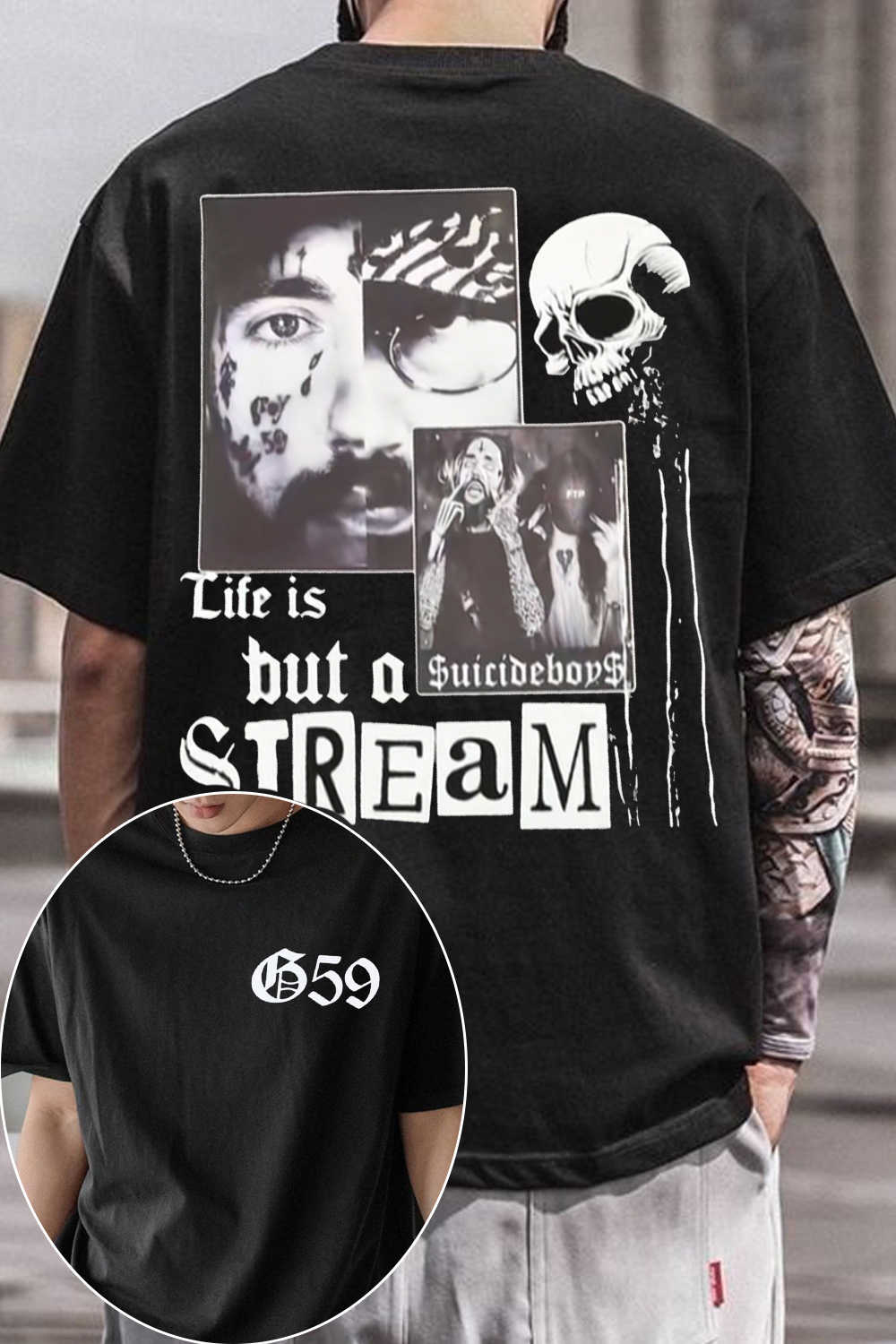 g59 tothegrave 2-side printed T-shirt