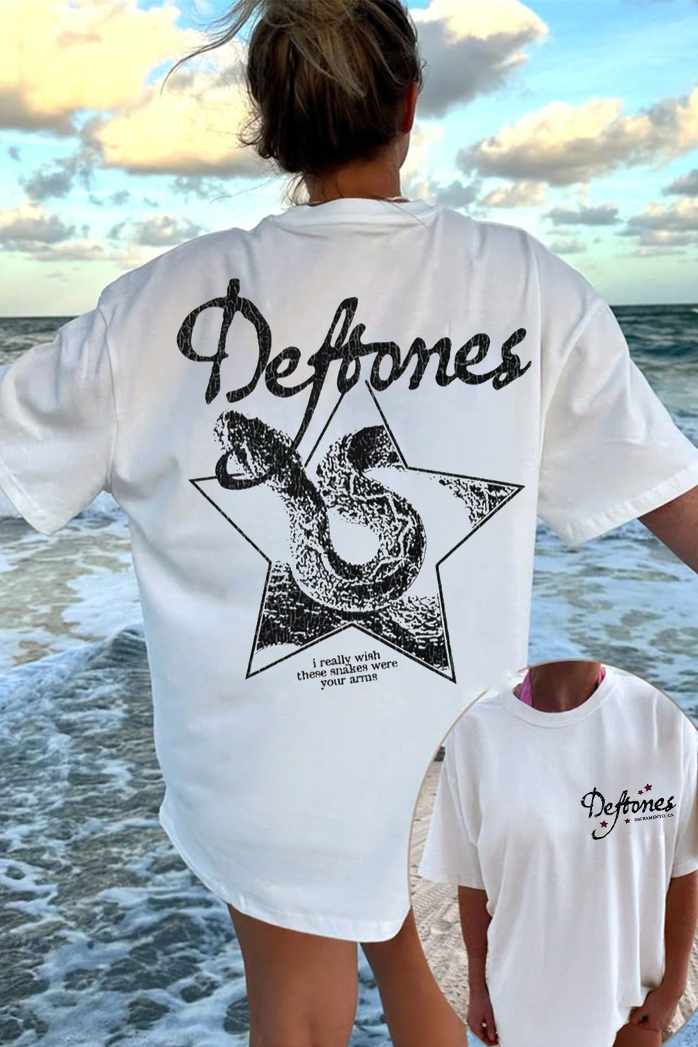 Deftones 2-sided short-sleeved T-shirt