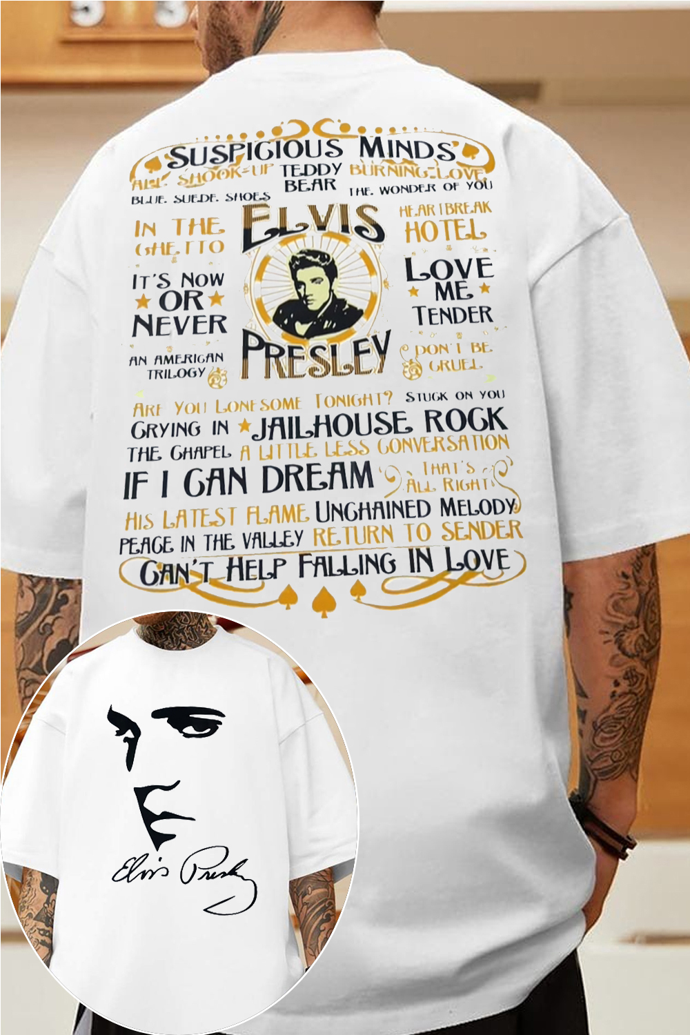 Elvis  2-sided printed Tee