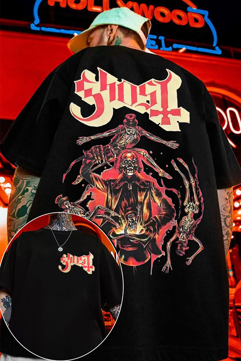 GHOST 2-side printed T-shirt
