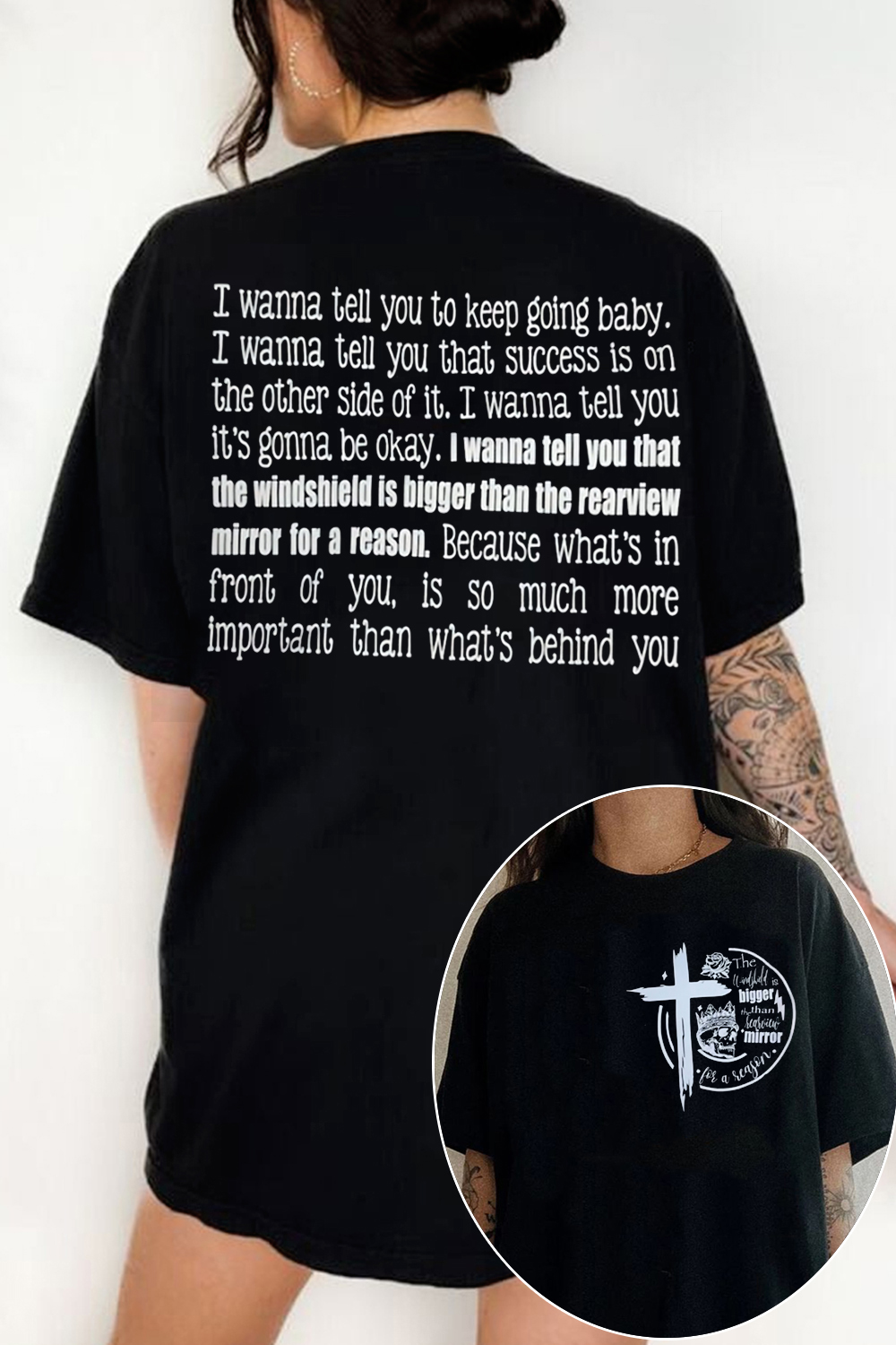 beautifullybroken 2-sided printed short-sleeved T-shirt