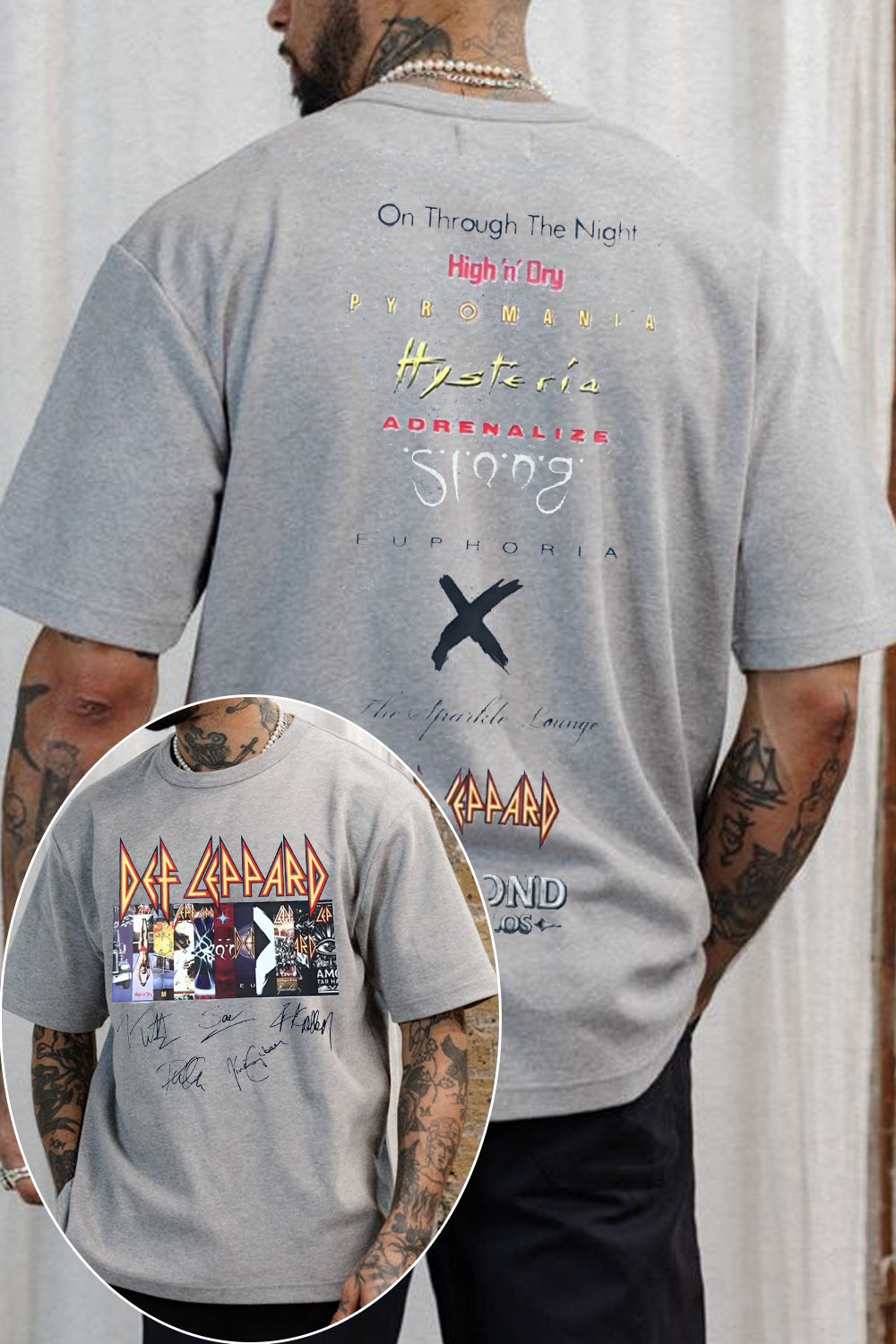 defleppard 2-sided printed tee