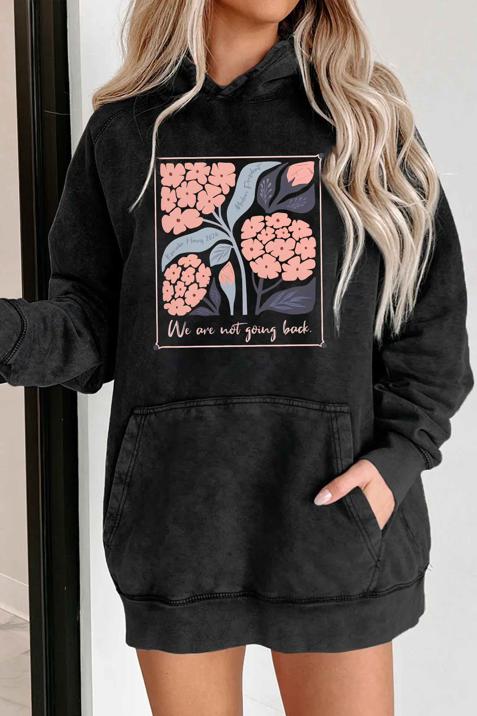 Subtle KH Floral  Hoodies For Women