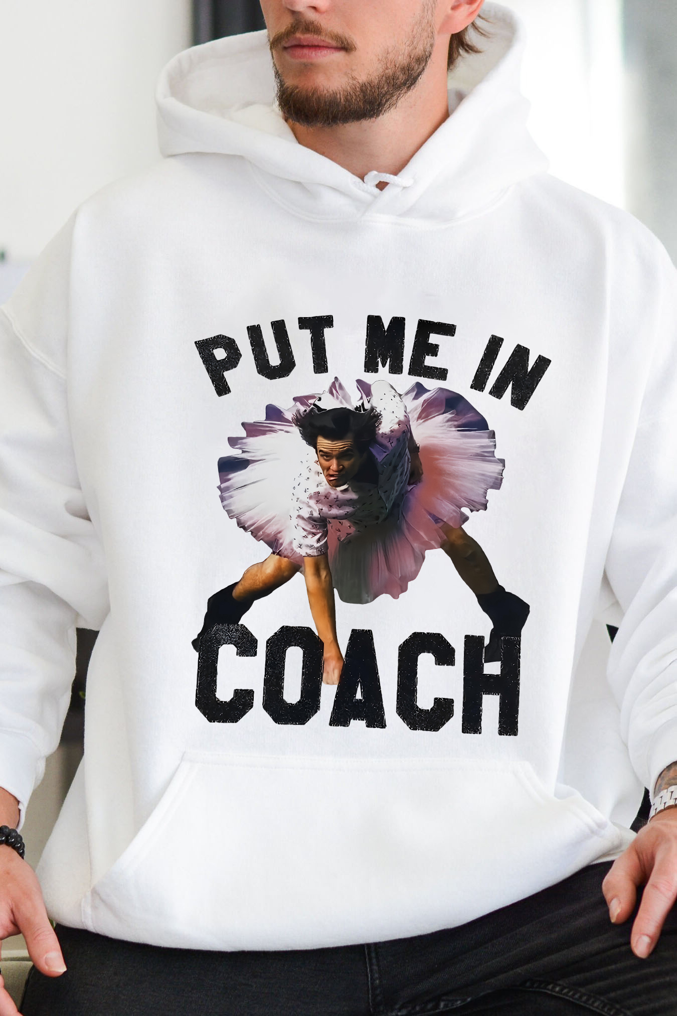 Ace Ventura Put Me In Coach Jim Carrey Funny Hoodie For Men