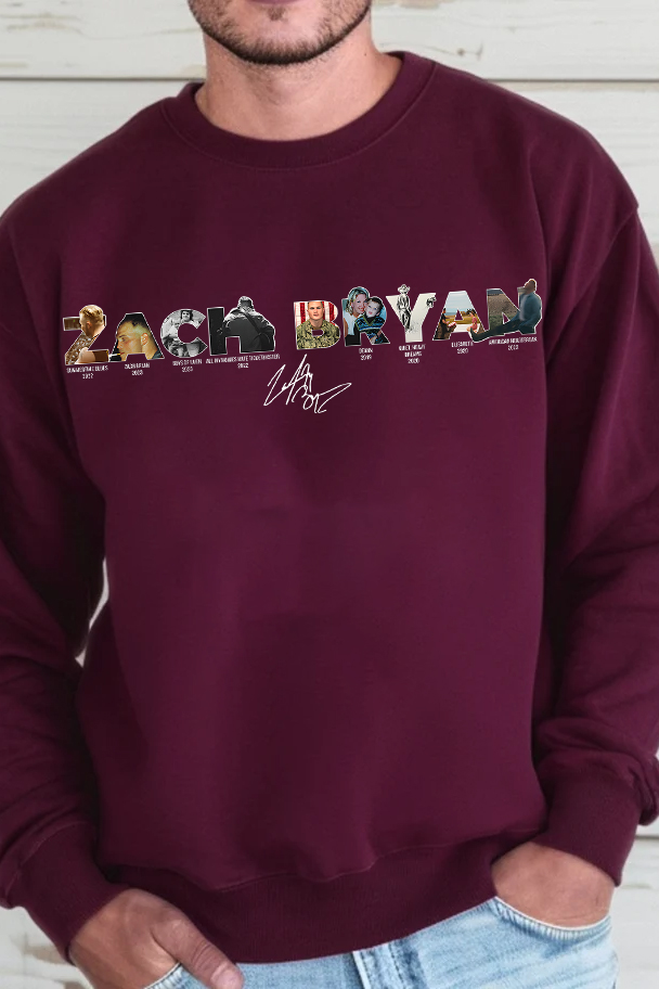 Zach Bryan personalized lettering sweatshirt