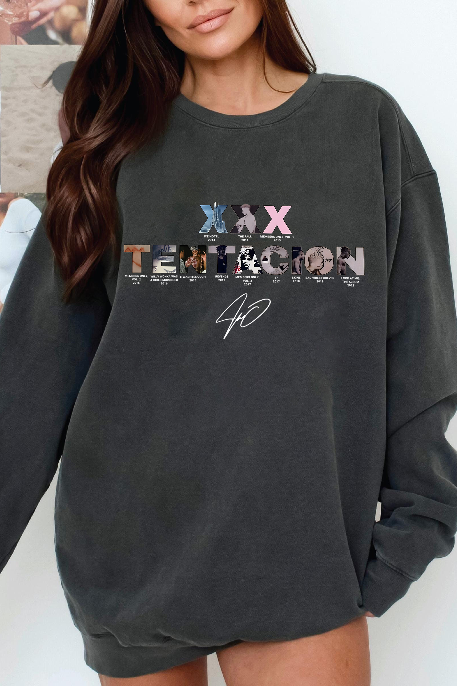 XXXTentacion Inspired Vintage Rap Shirt a6 – Women sweatshirt