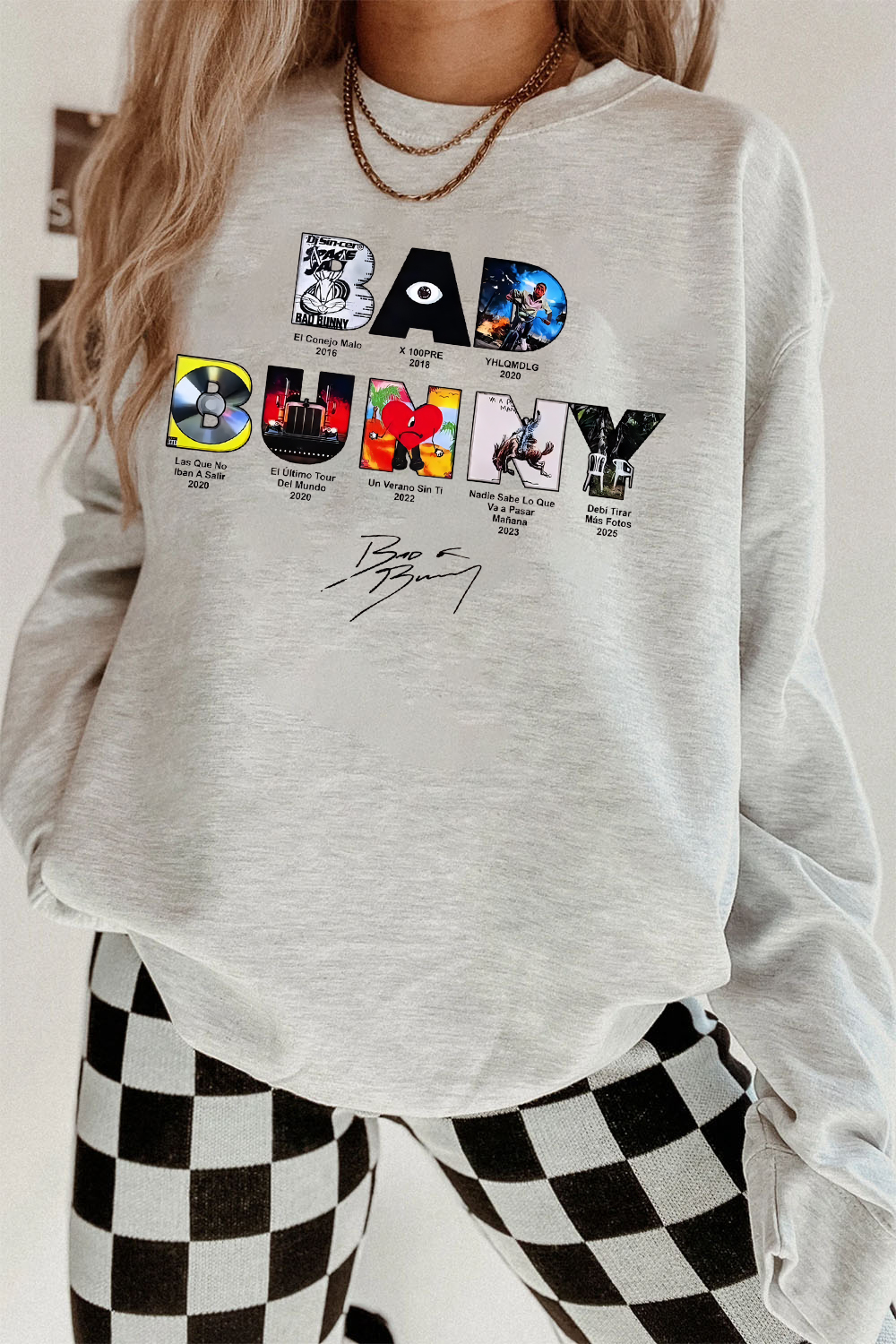 badbunny albums women sweatshirt