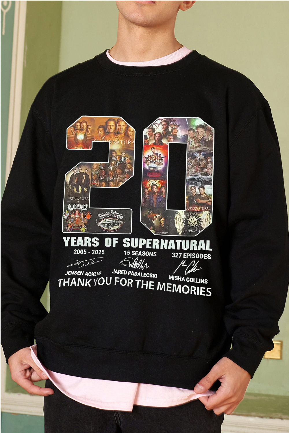 20 years of supernatural print Men sweatshirt