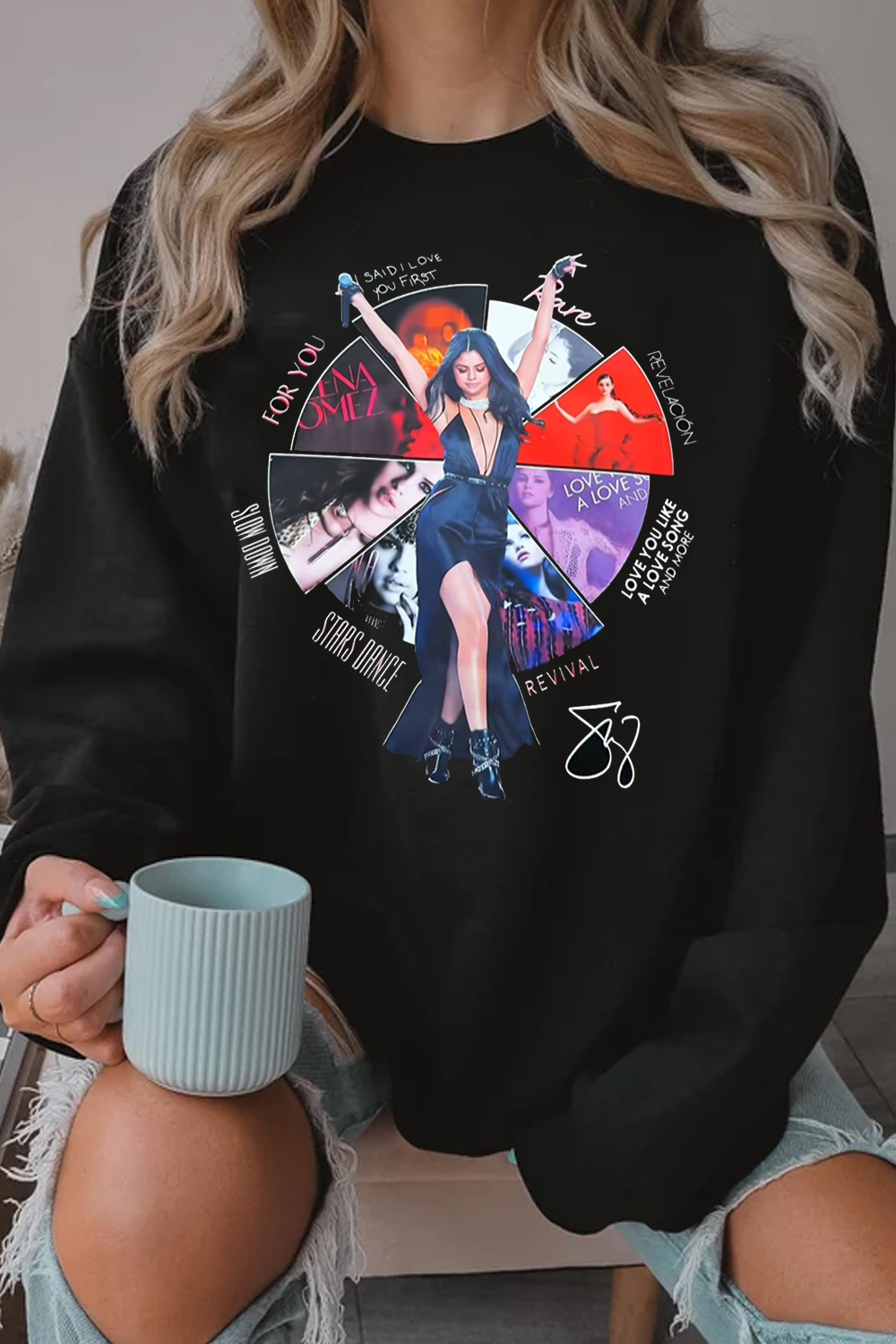 selenagomez album women's sweatshirt